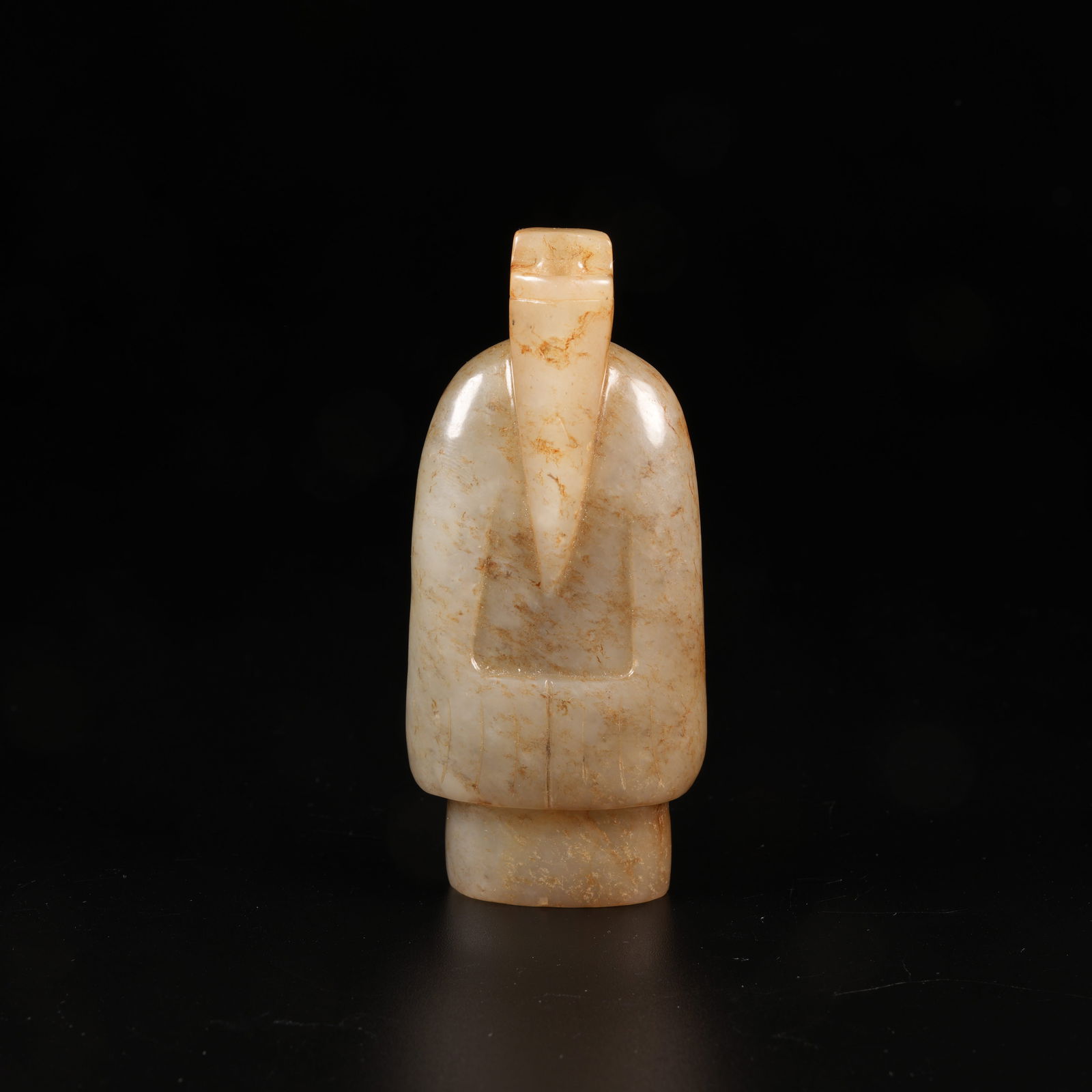A ANCIENT JADE WENGZHONG FIGURINE (1 of 9)
