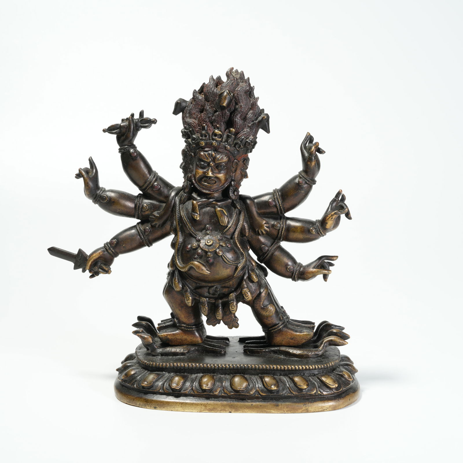 A BRONZE HORSE-HEAD VAJRA STATUE: Bronze Horse-Head Vajra Statue