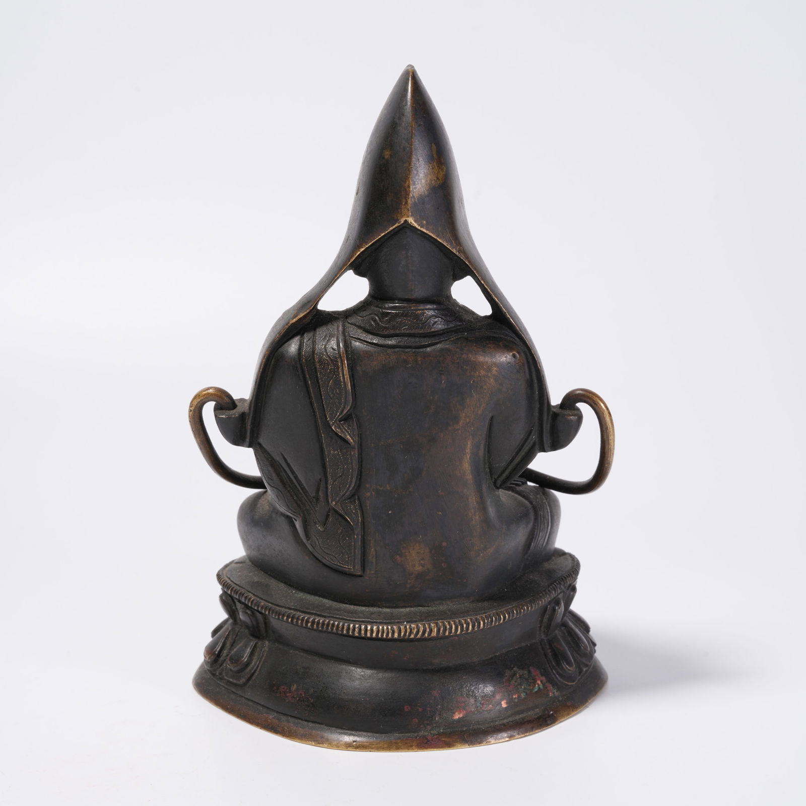 A BRONZE GURU STATUE - 5