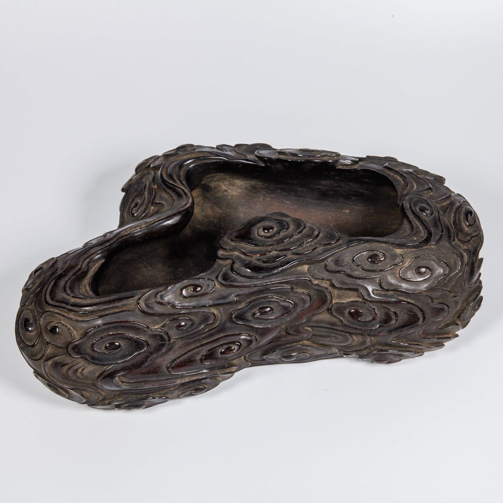 A ZITAN WOOD CARVED WASH: Zitan Wood Carved Wash