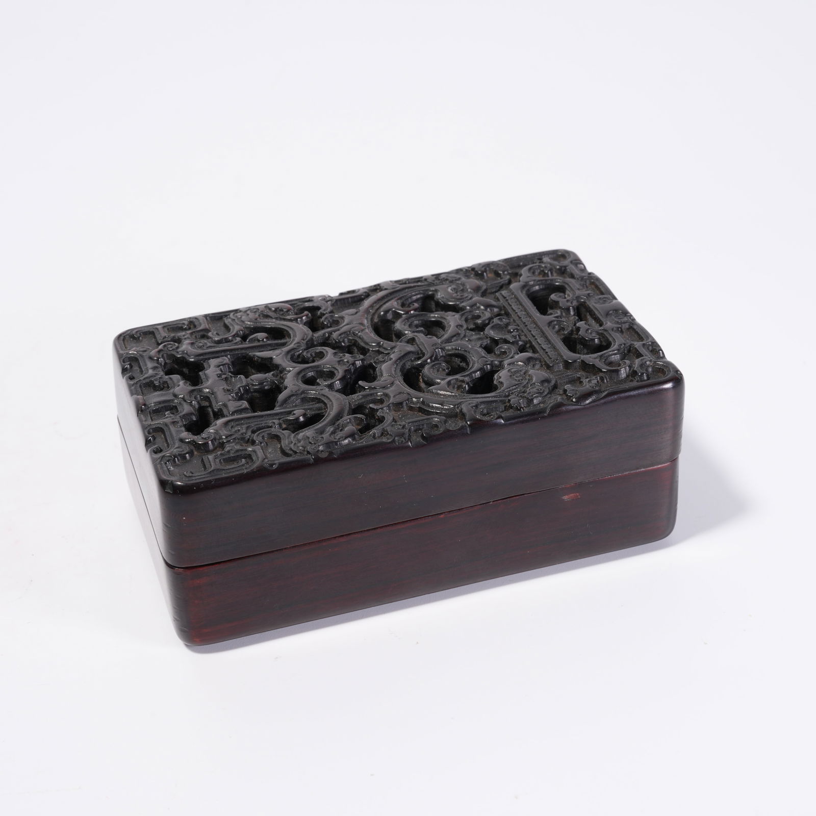 A ZITAN WOOD INCENSE BURNER: Zitan Wood Incense Burner