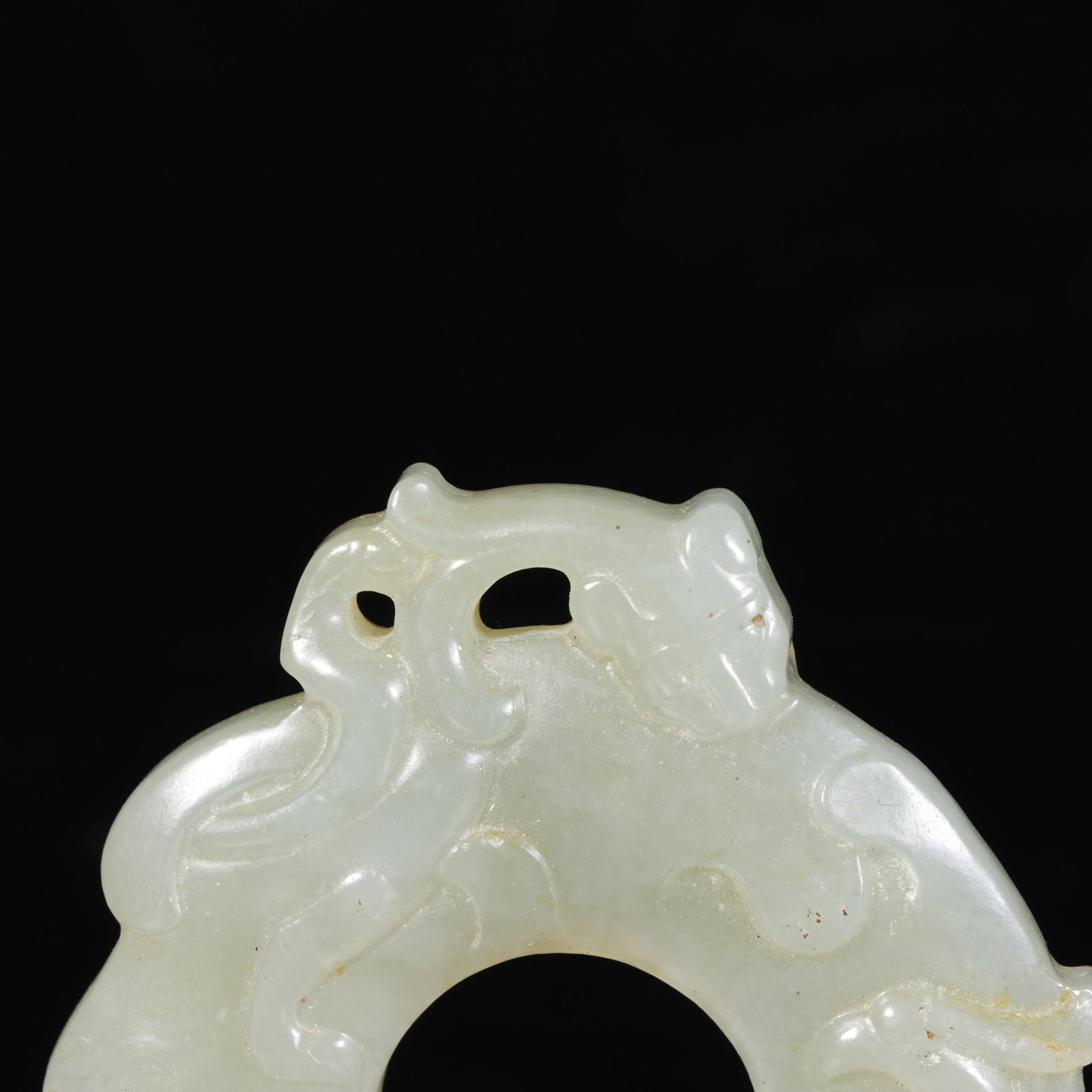 A HETIAN JADE DRAGON-PATTERN BI DISK - 2