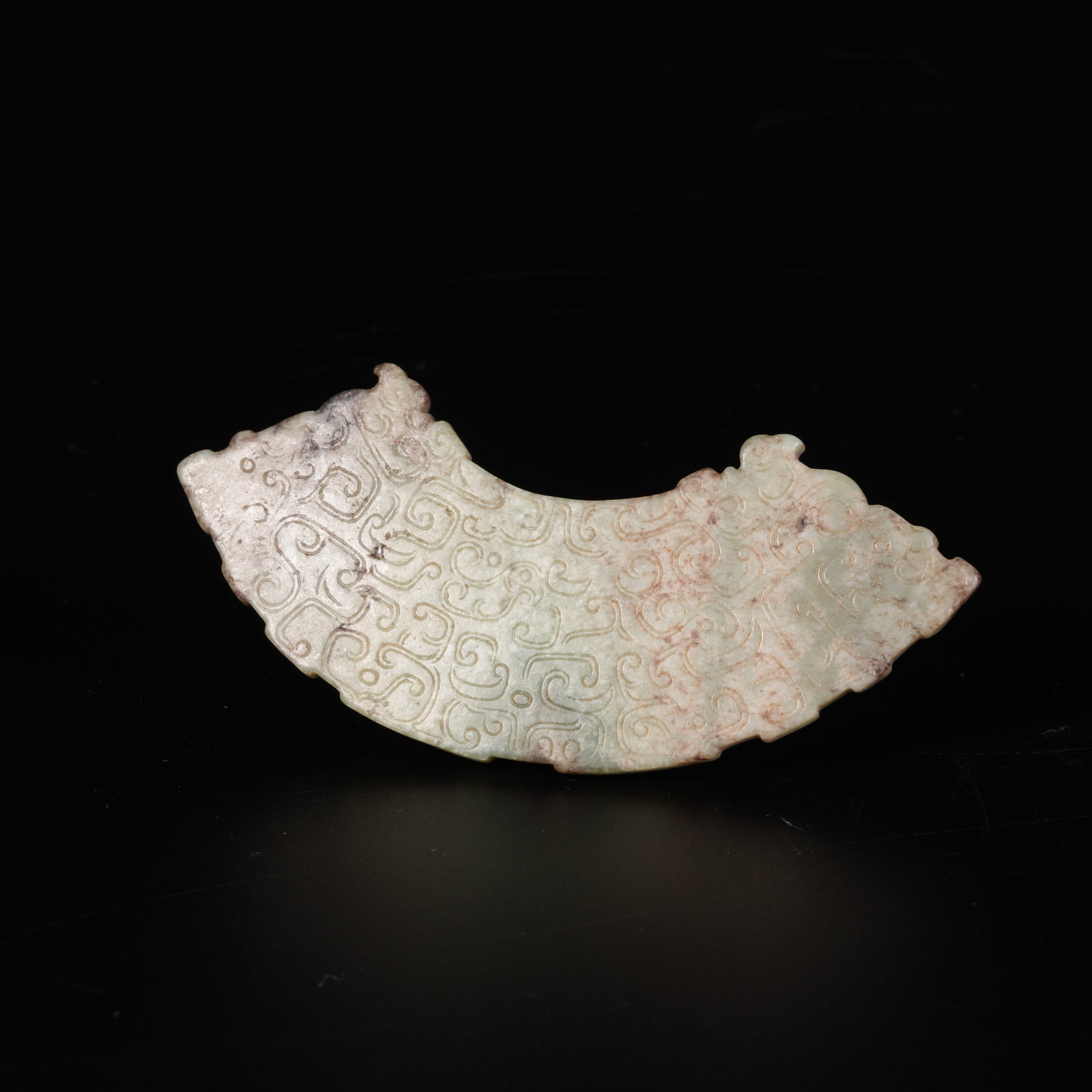 A ARCHAIC JADE HUANG PENDANT: Archaic Jade Huang Pendant