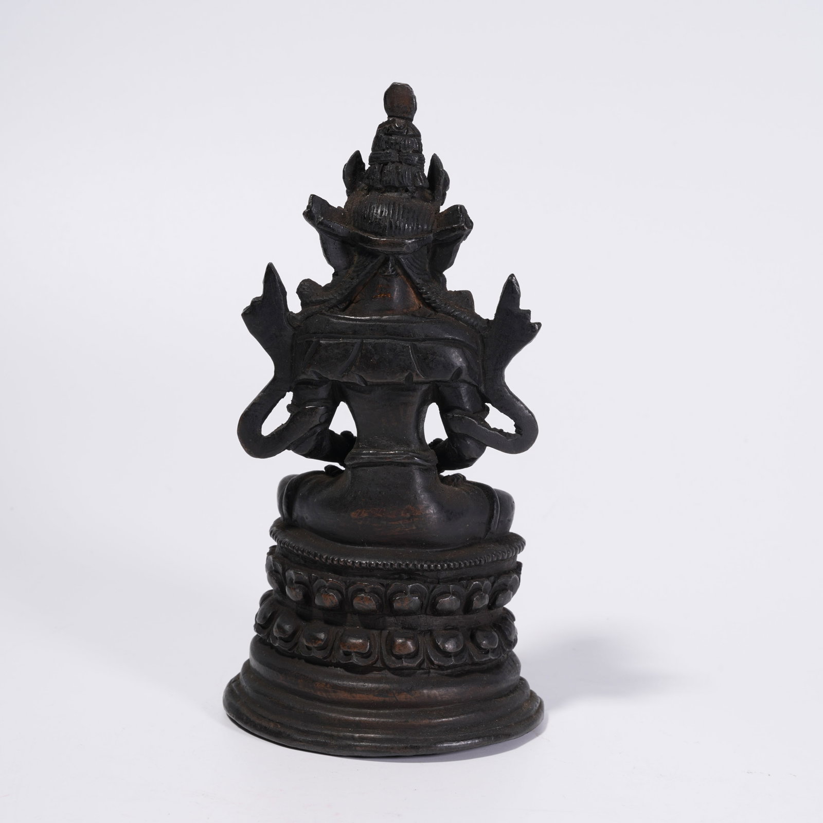 A BRONZE LONGEVITY BUDDHA STATUE - 5