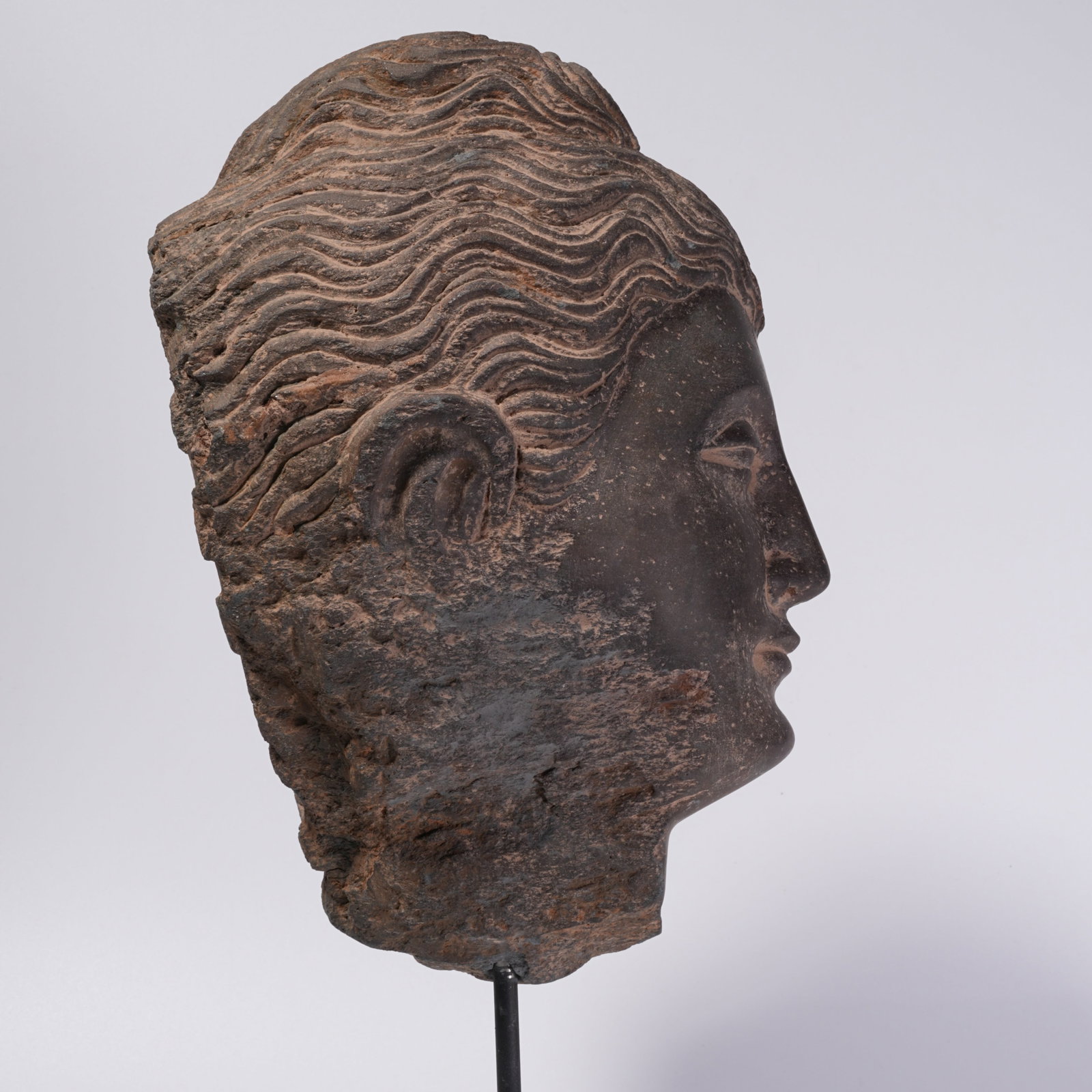 A STONE BUDDHA HEAD - 7