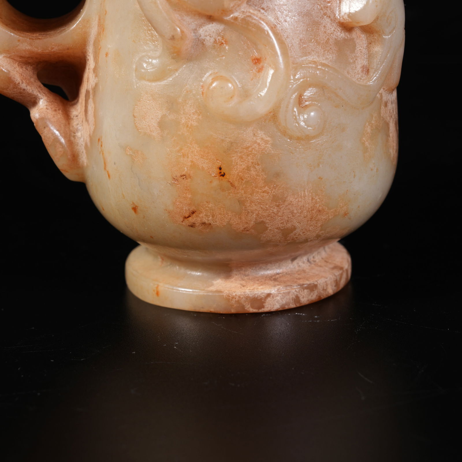 A HETIAN JADE DRAGON-PATTERN CUP - 7
