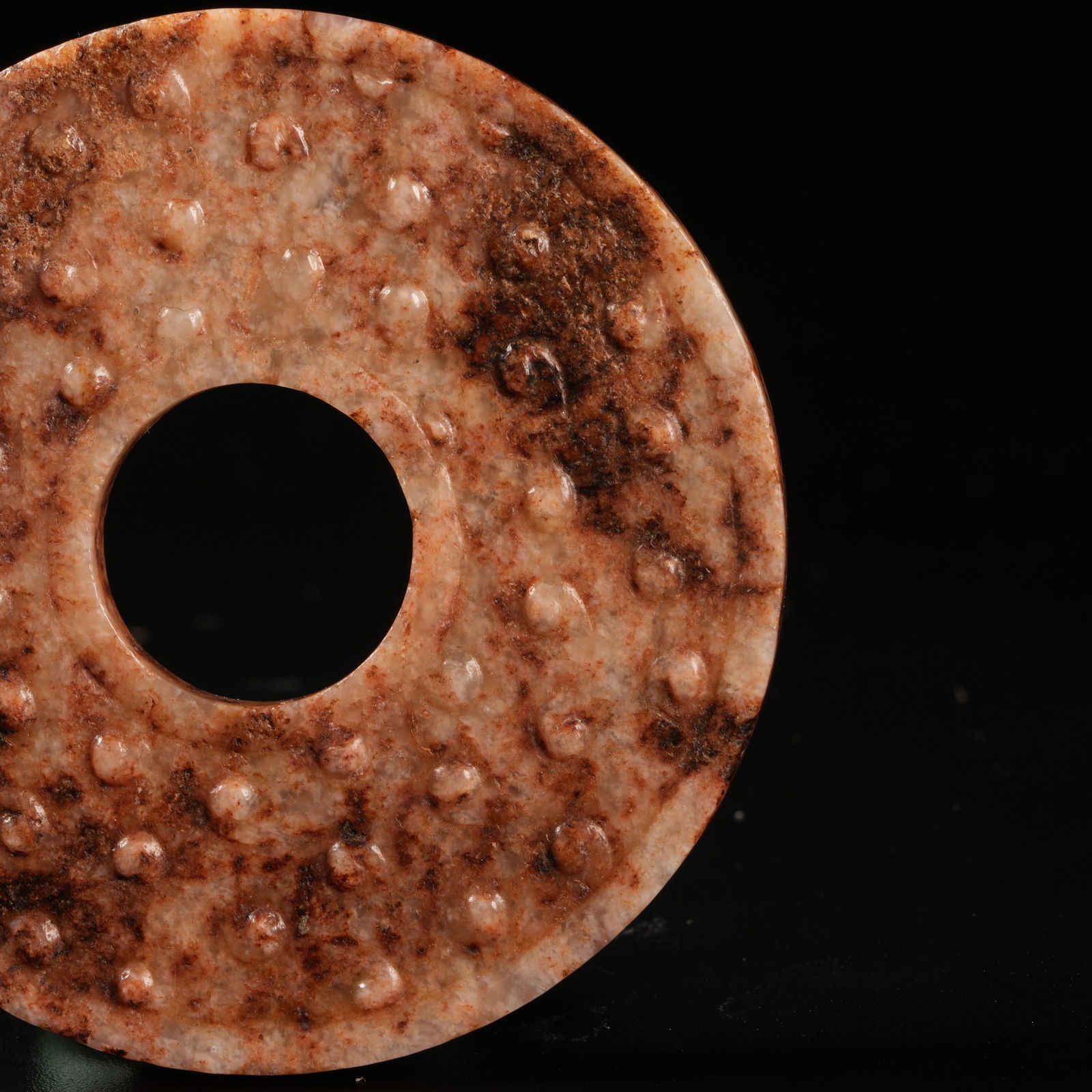 A HOOKED-CLOUD PATTERN BI DISK IN ARCHAIC JADE - 7