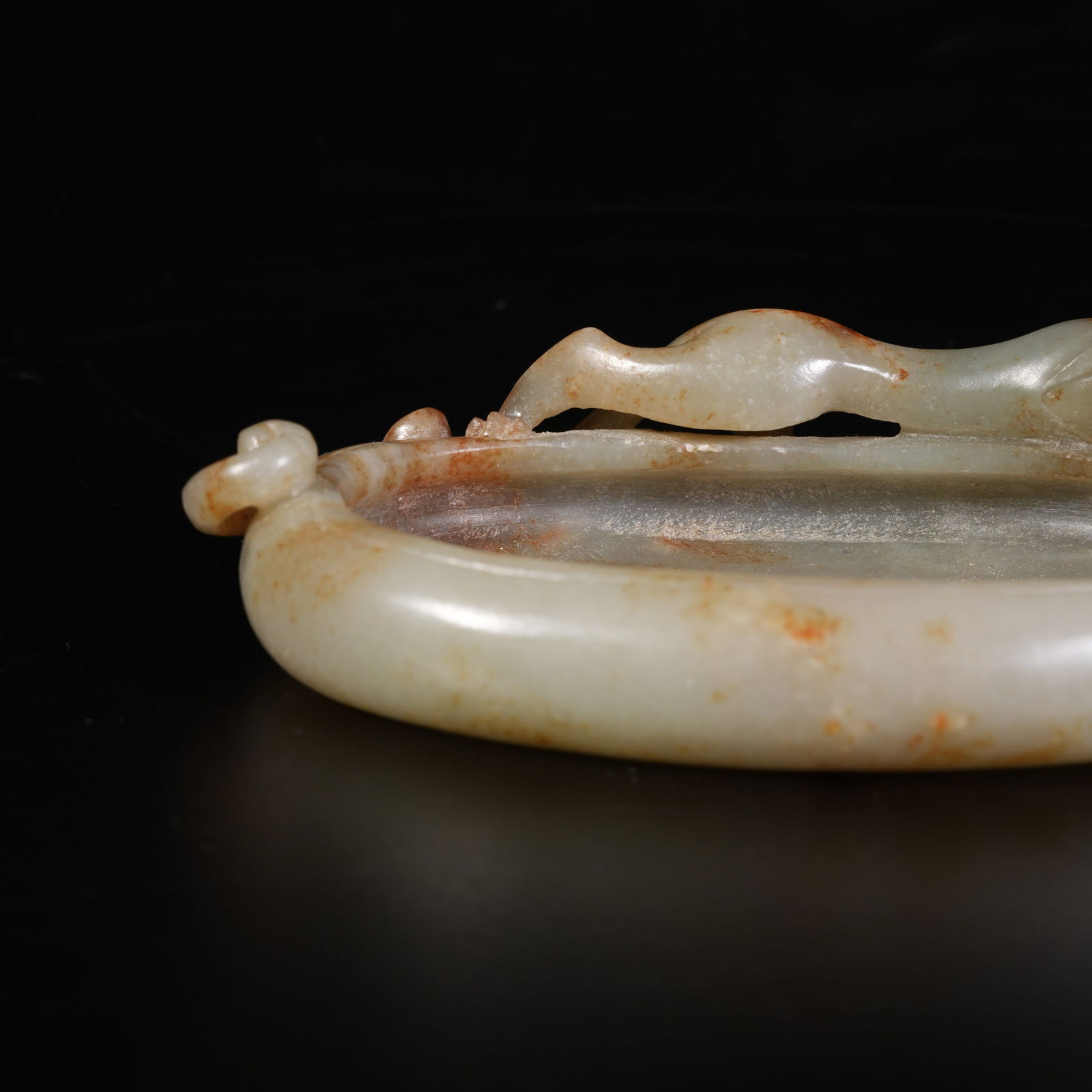 A HETIAN JADE DRAGON-PATTERN WASH BASIN - 2