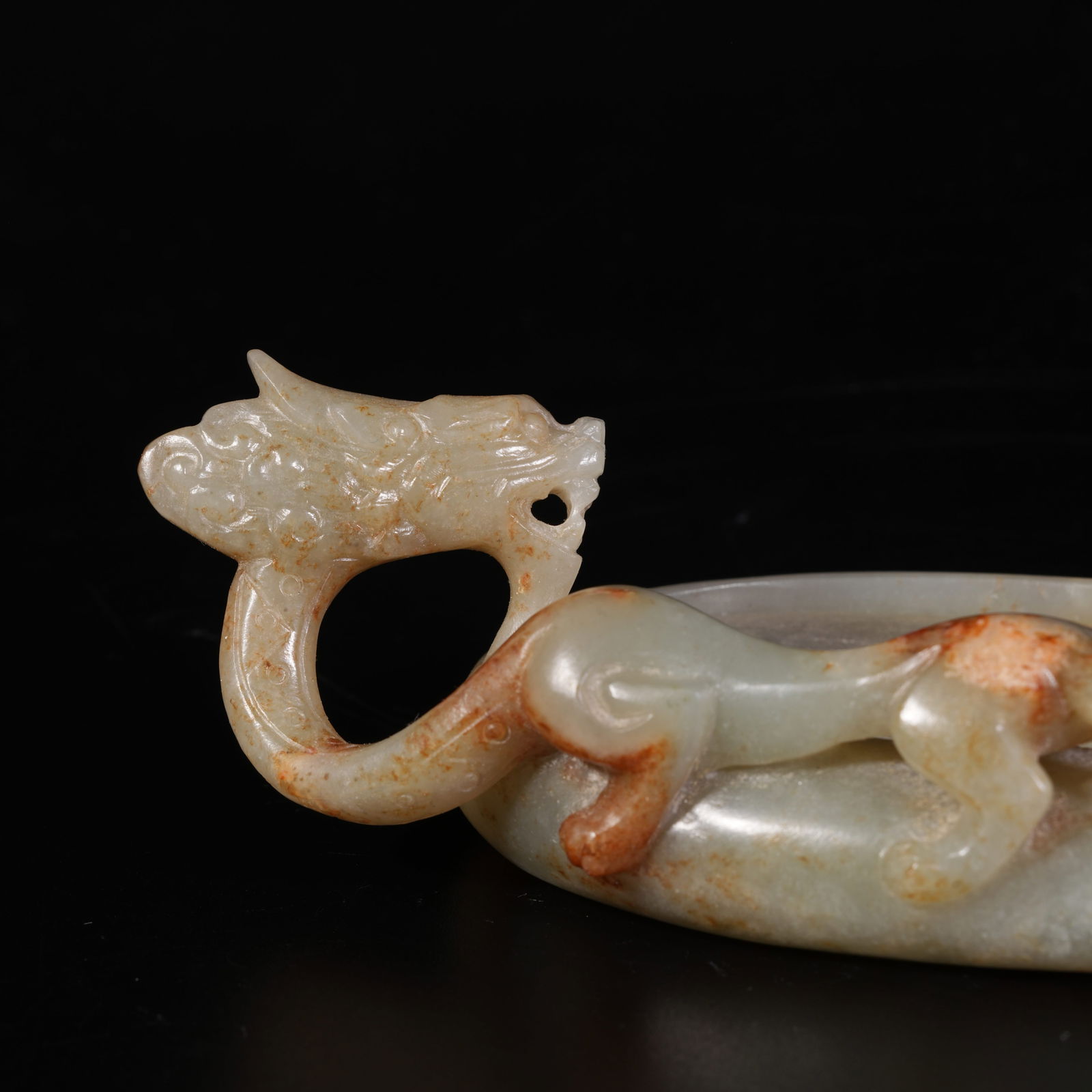 A HETIAN JADE DRAGON-PATTERN WASH BASIN - 6