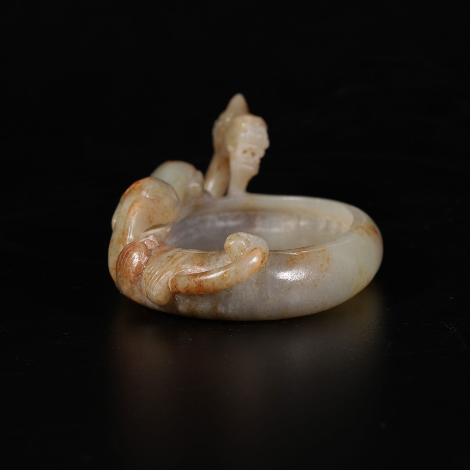 A HETIAN JADE DRAGON-PATTERN WASH BASIN - 8