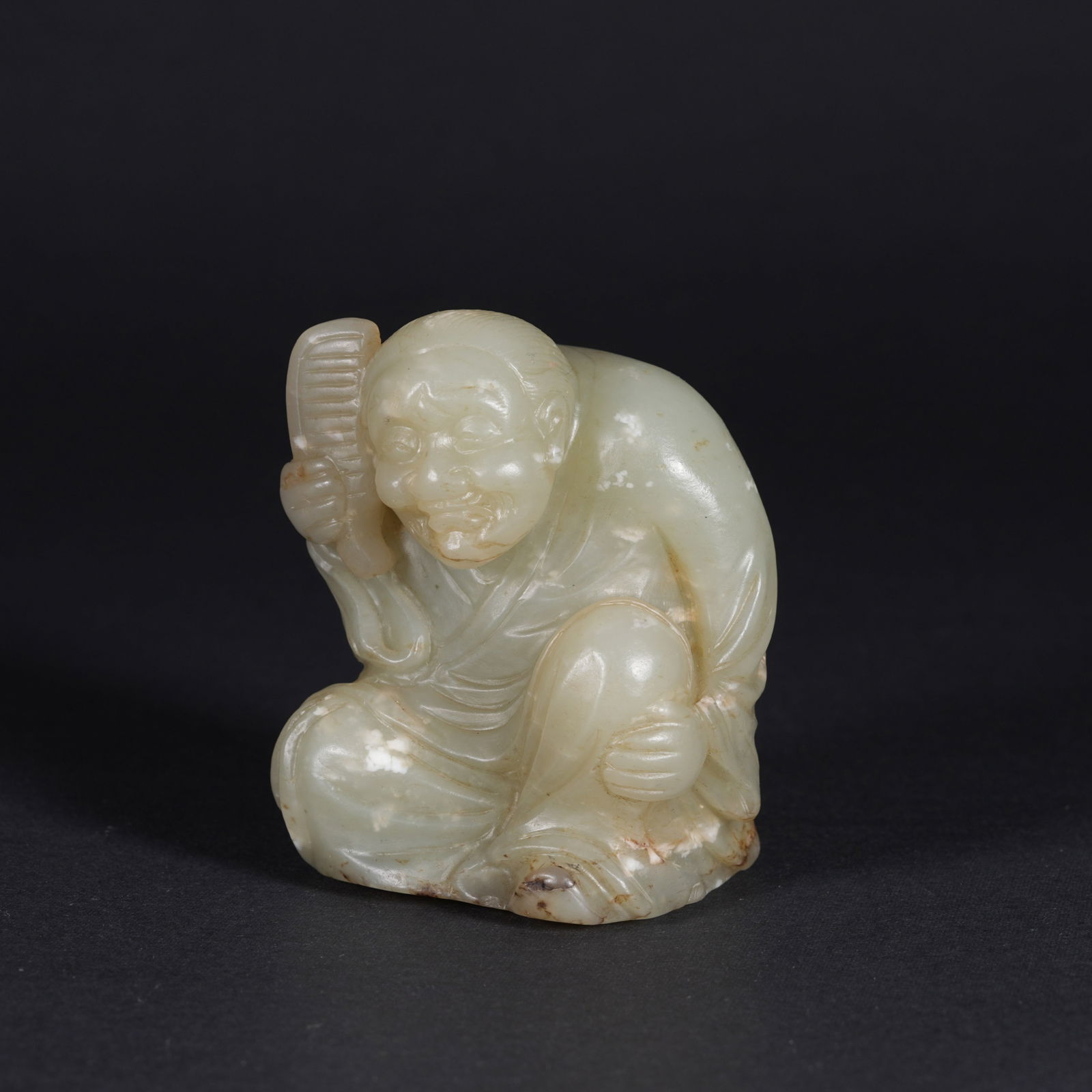 A HETIAN JADE FIGURE FIGURINE (1 of 8)
