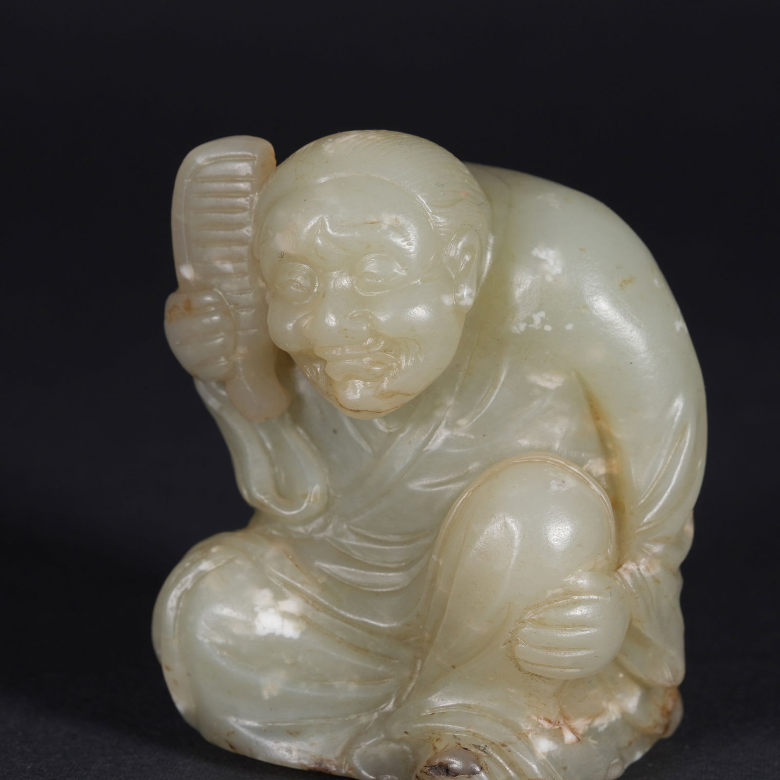 A HETIAN JADE FIGURE FIGURINE - 7