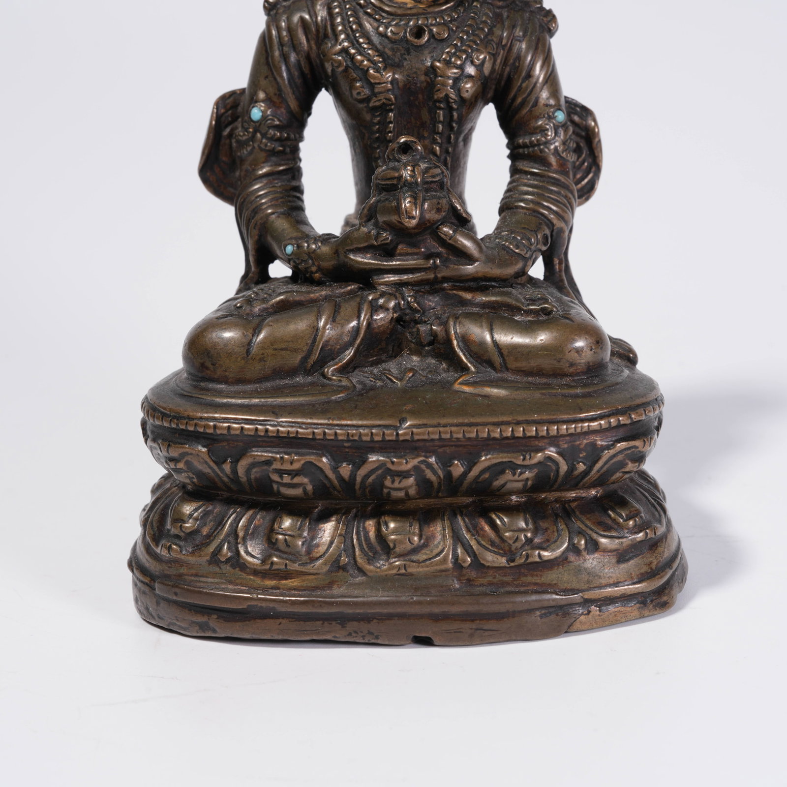 A BRONZE LONGEVITY BUDDHA STATUE - 3