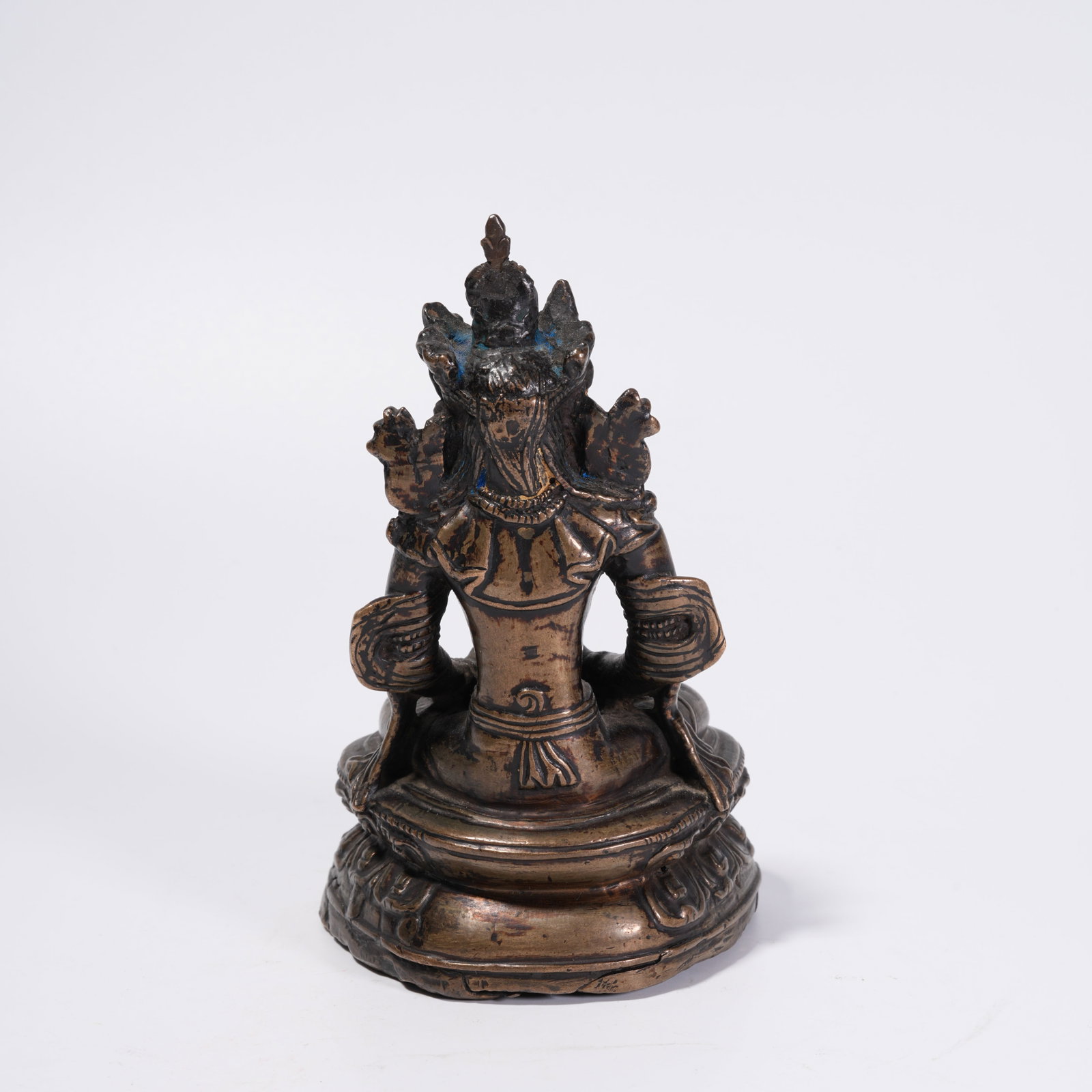 A BRONZE LONGEVITY BUDDHA STATUE - 5