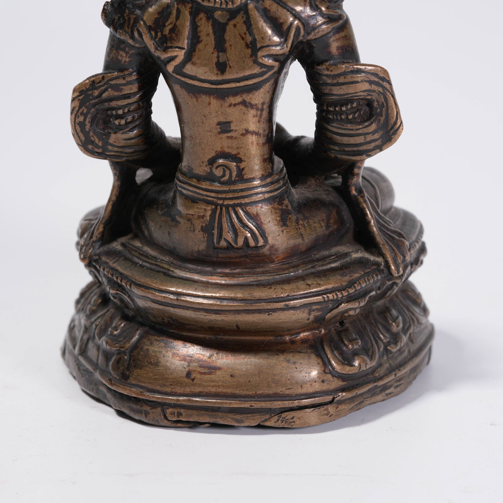 A BRONZE LONGEVITY BUDDHA STATUE - 7