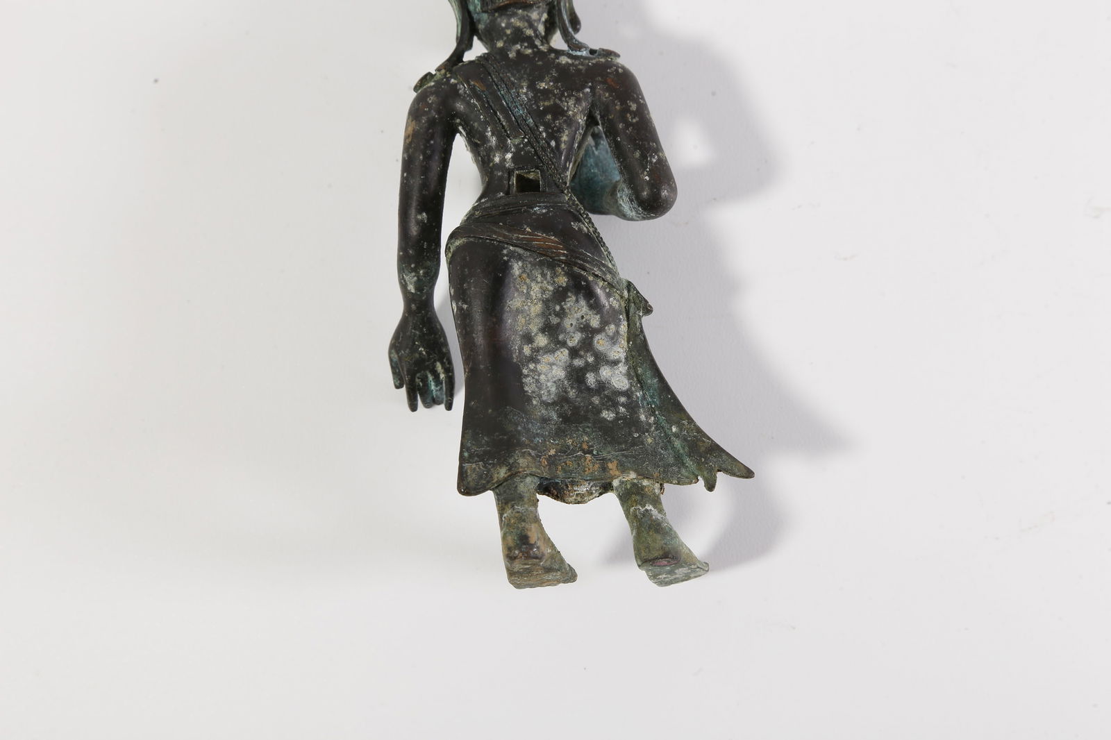 A BRONZE BUDDHA STATUE - 7