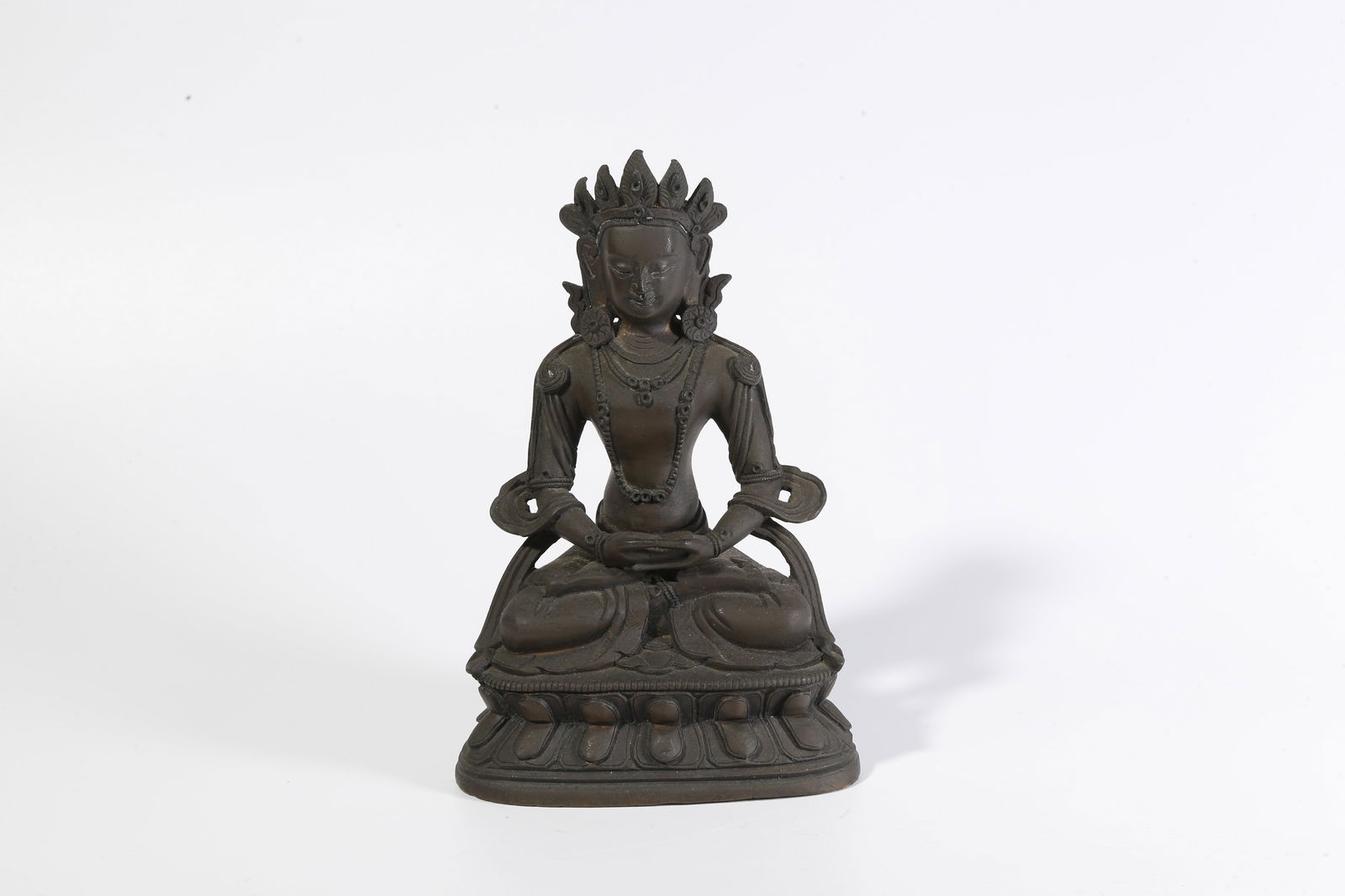 A BRONZE LONGEVITY BUDDHA STATUE (1 of 9)