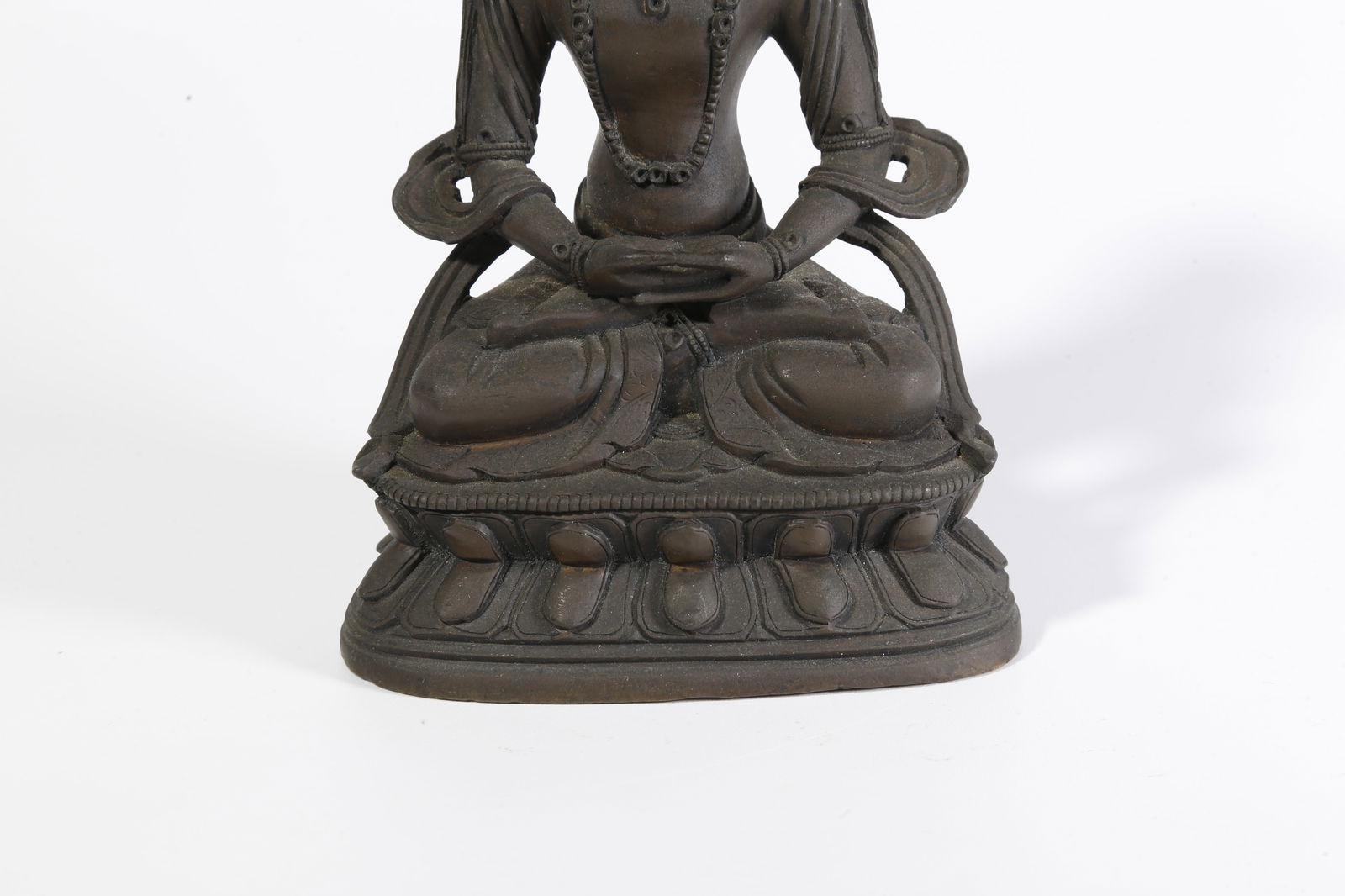 A BRONZE LONGEVITY BUDDHA STATUE - 3