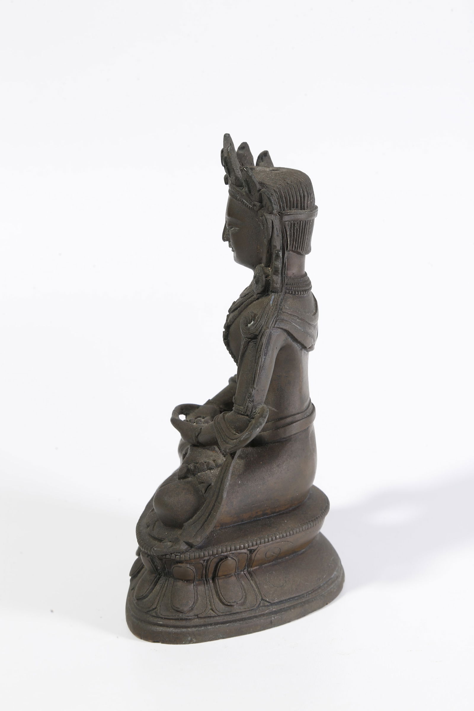 A BRONZE LONGEVITY BUDDHA STATUE - 5