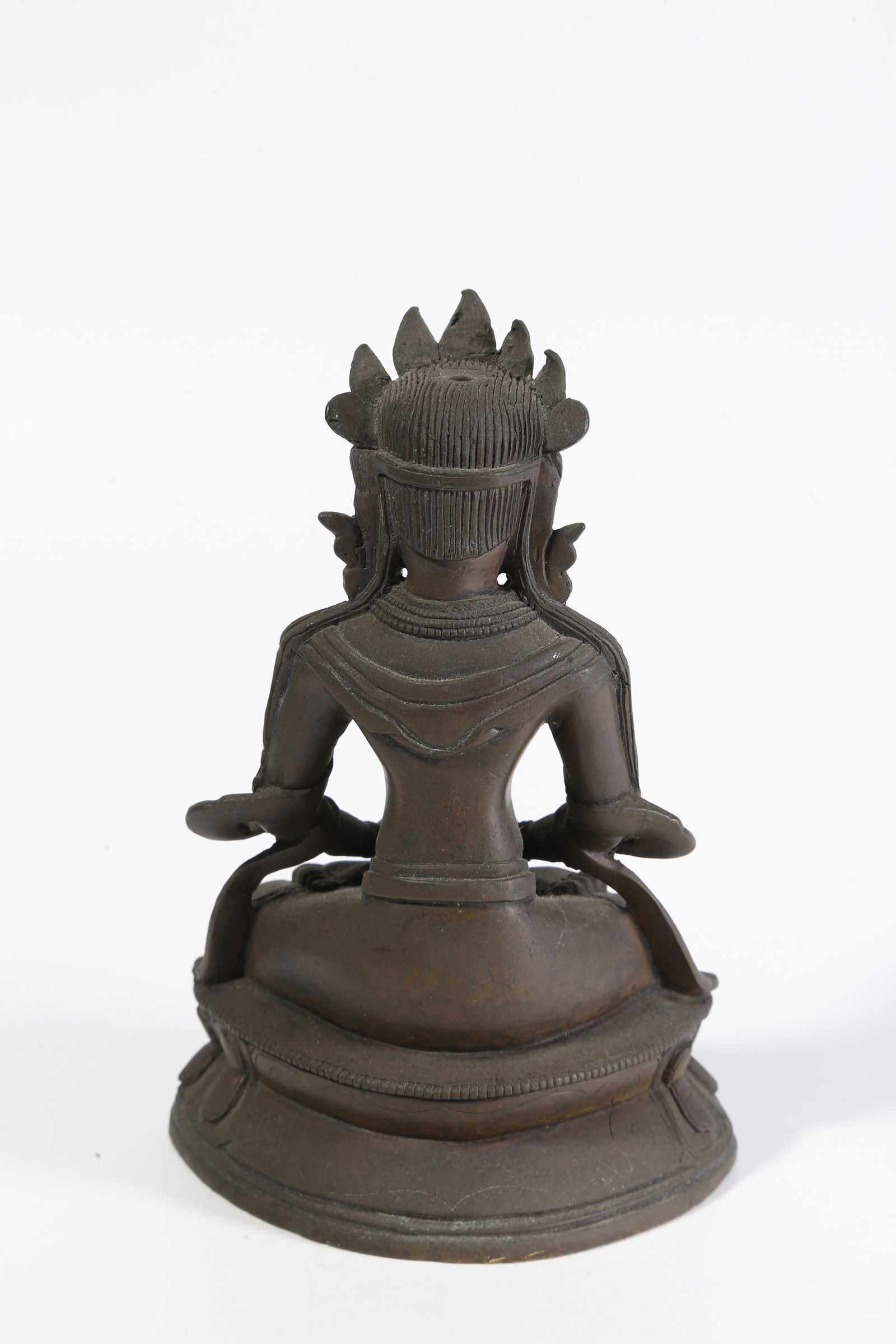 A BRONZE LONGEVITY BUDDHA STATUE - 6