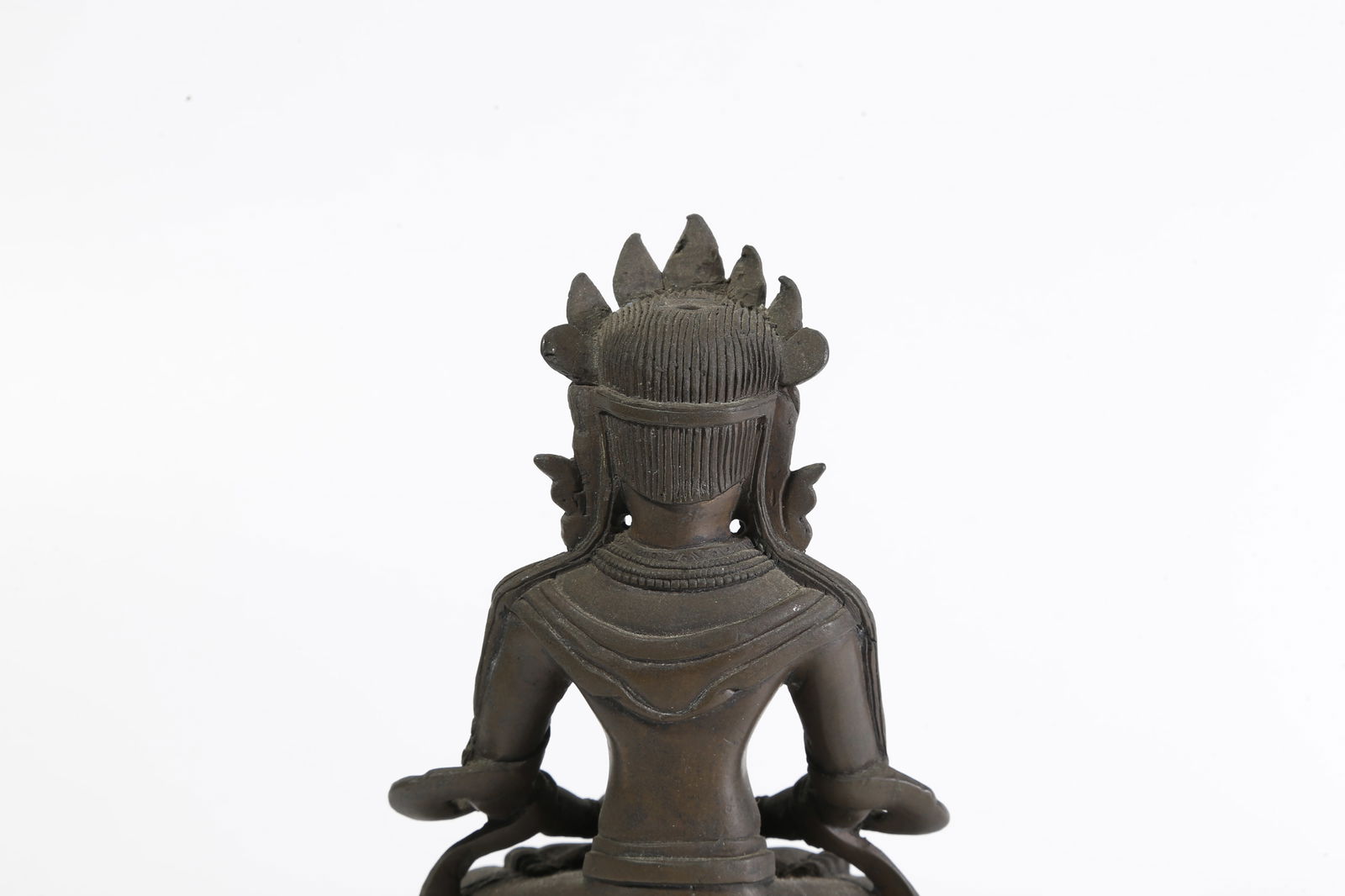 A BRONZE LONGEVITY BUDDHA STATUE - 7