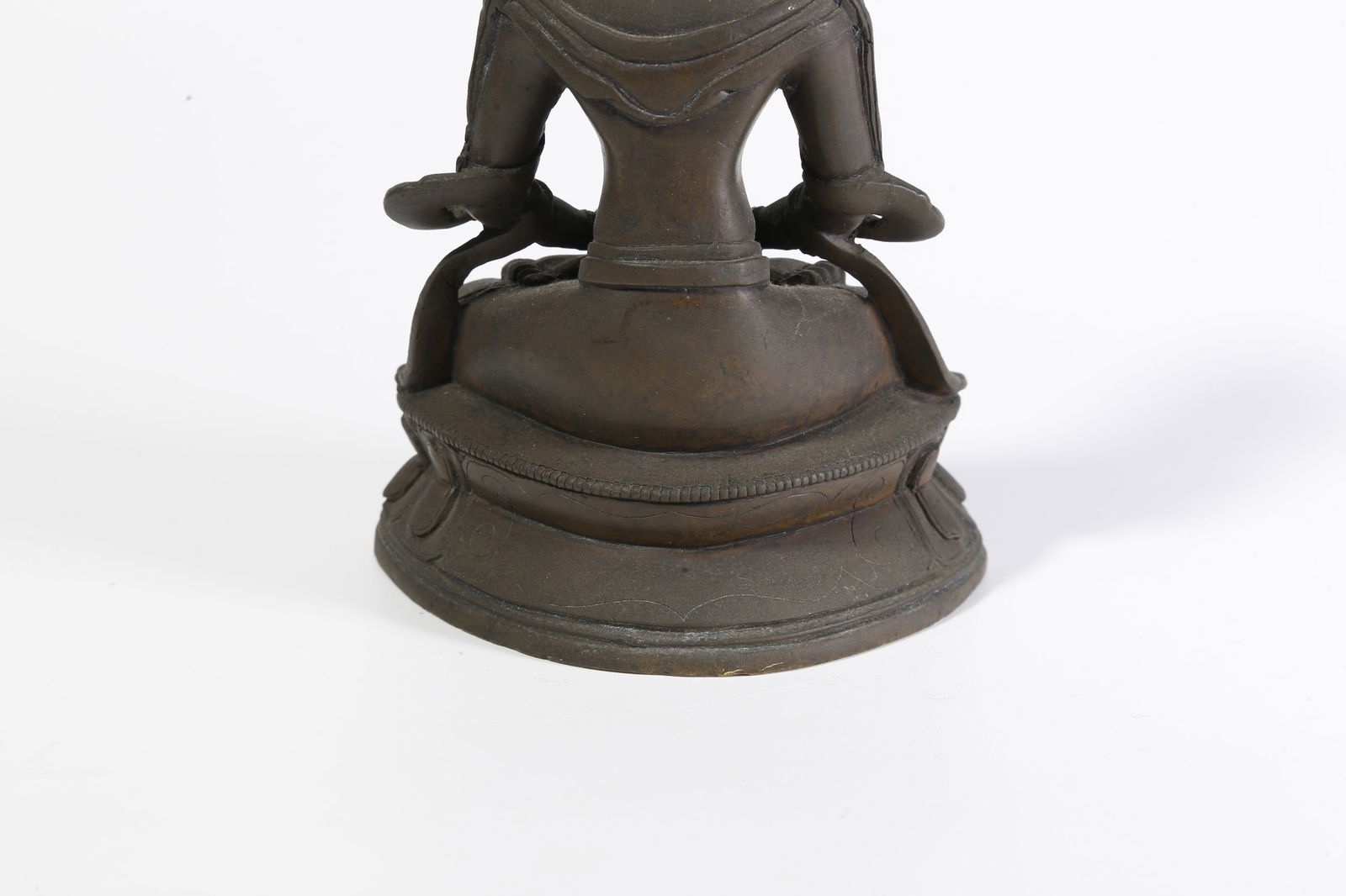 A BRONZE LONGEVITY BUDDHA STATUE - 8