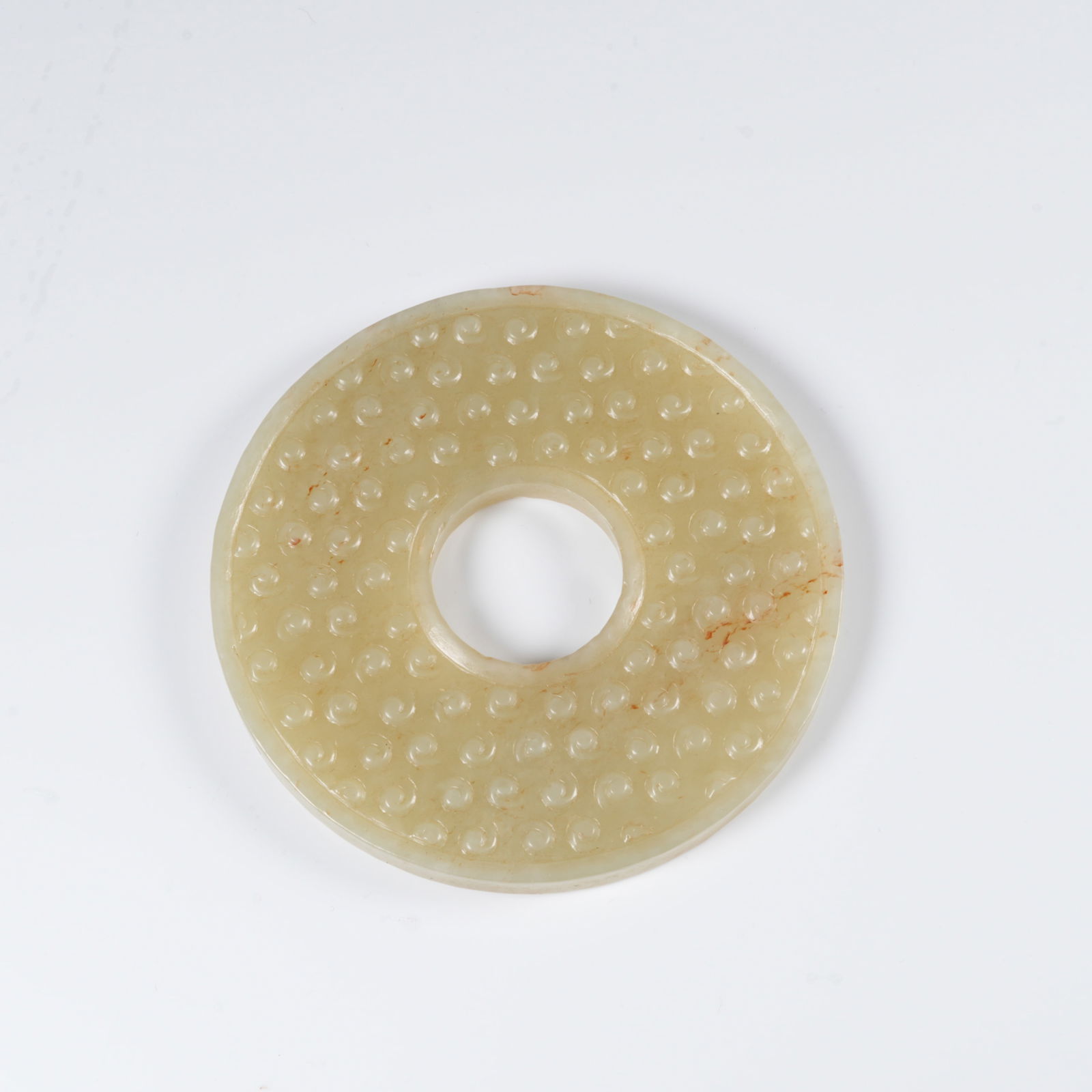 A HETIAN JADE BI DISC: Hetian jade bi disc