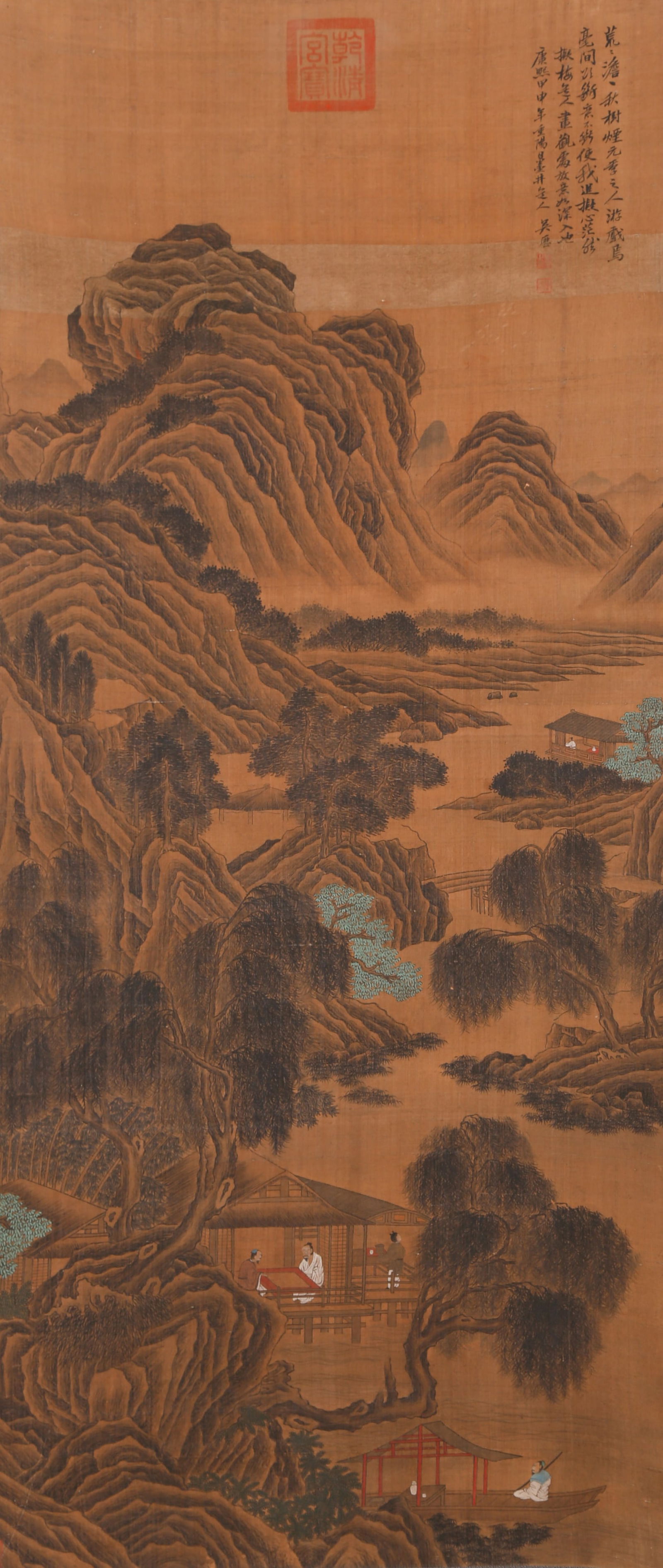 A LANDSCAPE PAINTING ON SILK BY WU LI.吳厯 (1 of 13)
