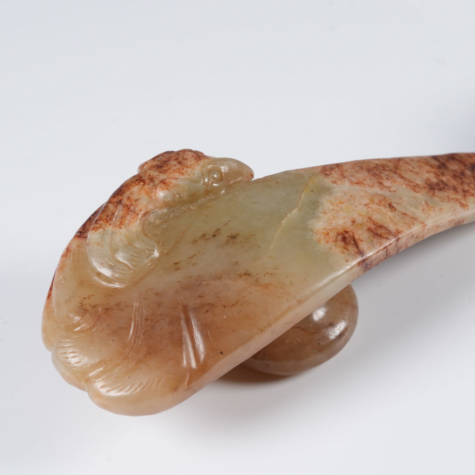 A ANCIENT JADE DRAGON-PATTERN BELT HOOK - 3