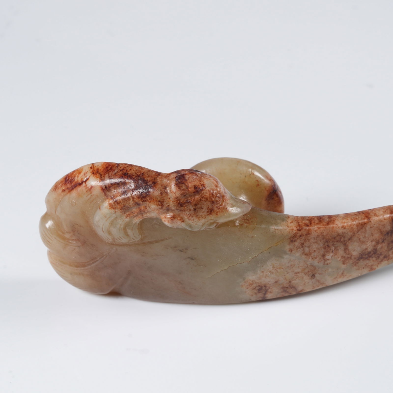 A ANCIENT JADE DRAGON-PATTERN BELT HOOK - 4