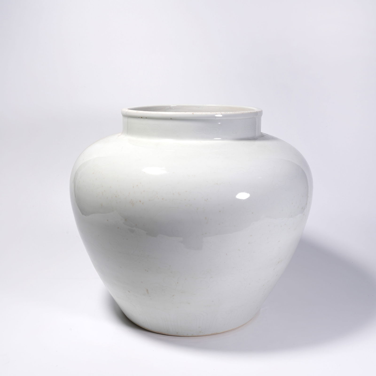 A WHITE-GLAZED INCISED DRAGON MOTIF JAR (1 of 8)
