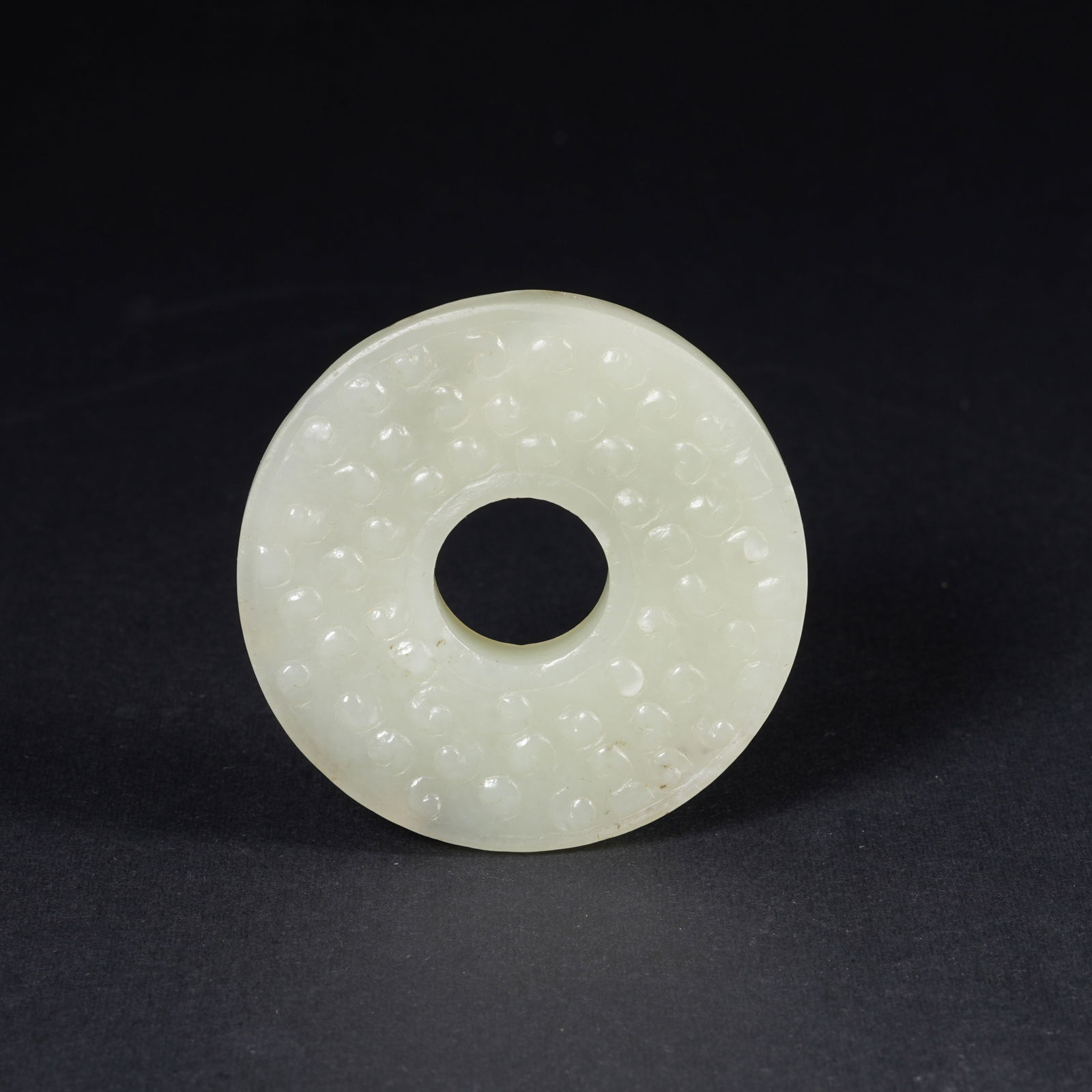 A HETIAN JADE BI DISC: Hetian jade bi disc