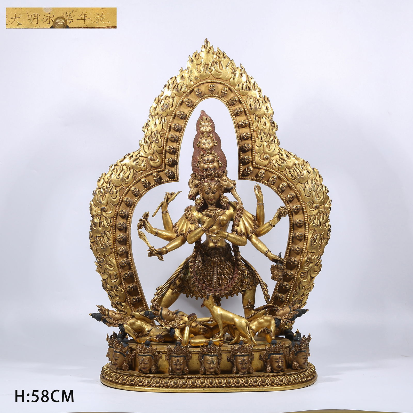A GILT BRONZE BUDDHA MOTHER STATUE (1 of 9)