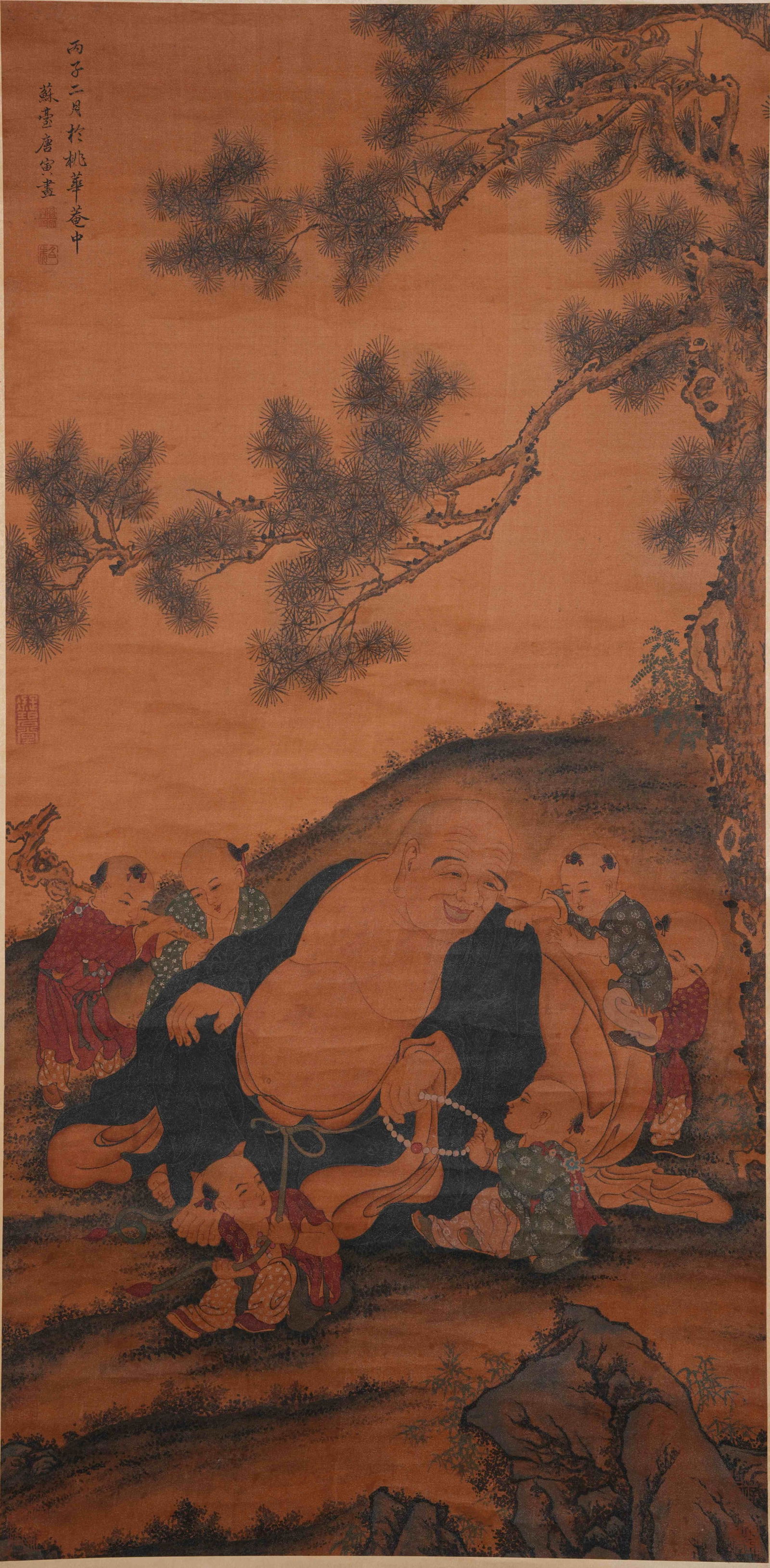 A FIGURE PAINTING ON SILK BY TANG YIN.唐寅 (1 of 10)