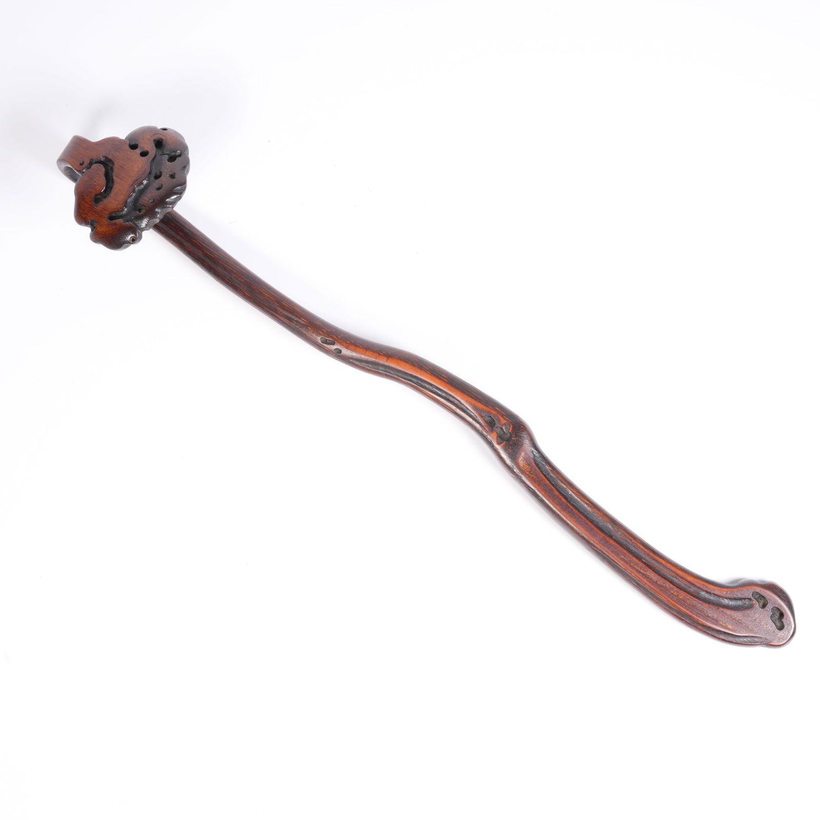 A HUANGHUALI RUYI SCEPTER IN LINGZHI SHAPE (1 of 7)