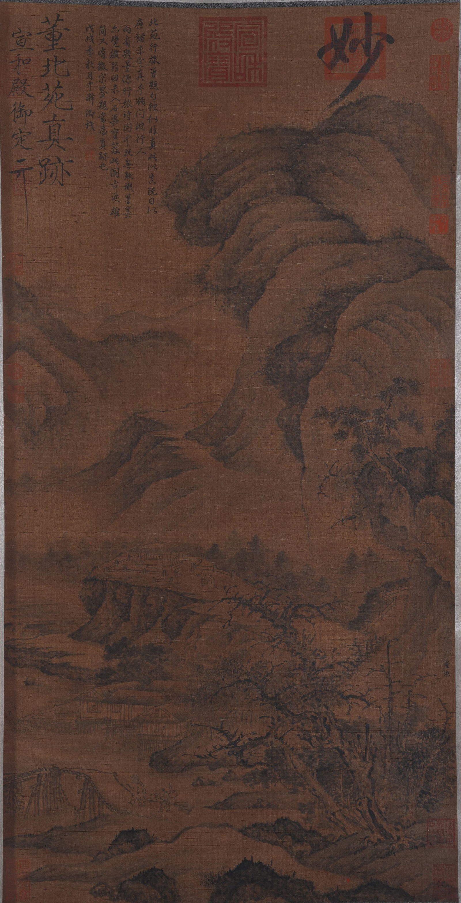 A LANDSCAPE PAINTING ON SILK BY DONG YUAN.董源 (1 of 10)