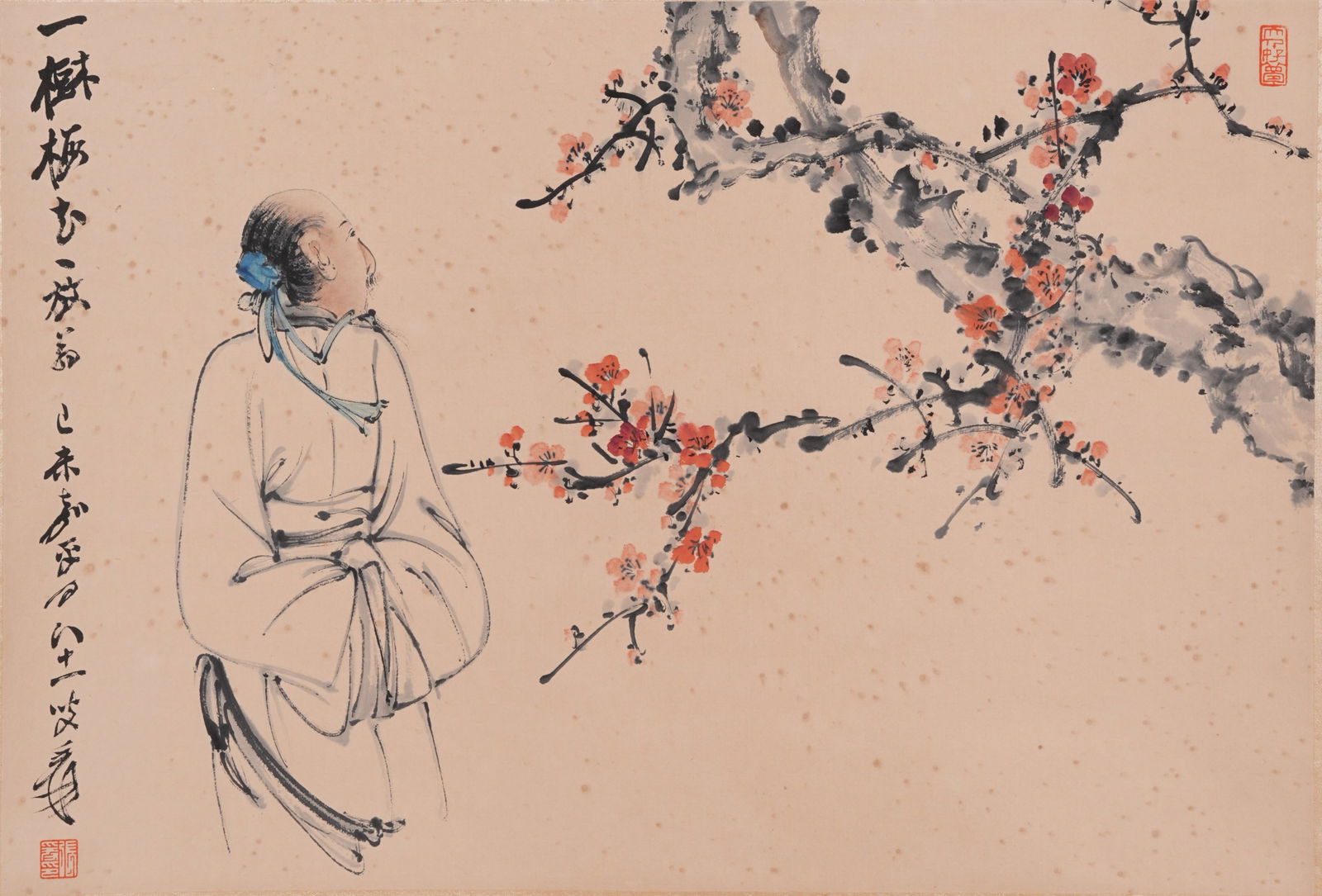 A FIGURE PAINTING ON PAPER BY ZHANG DAQIAN.張大千 (1 of 10)