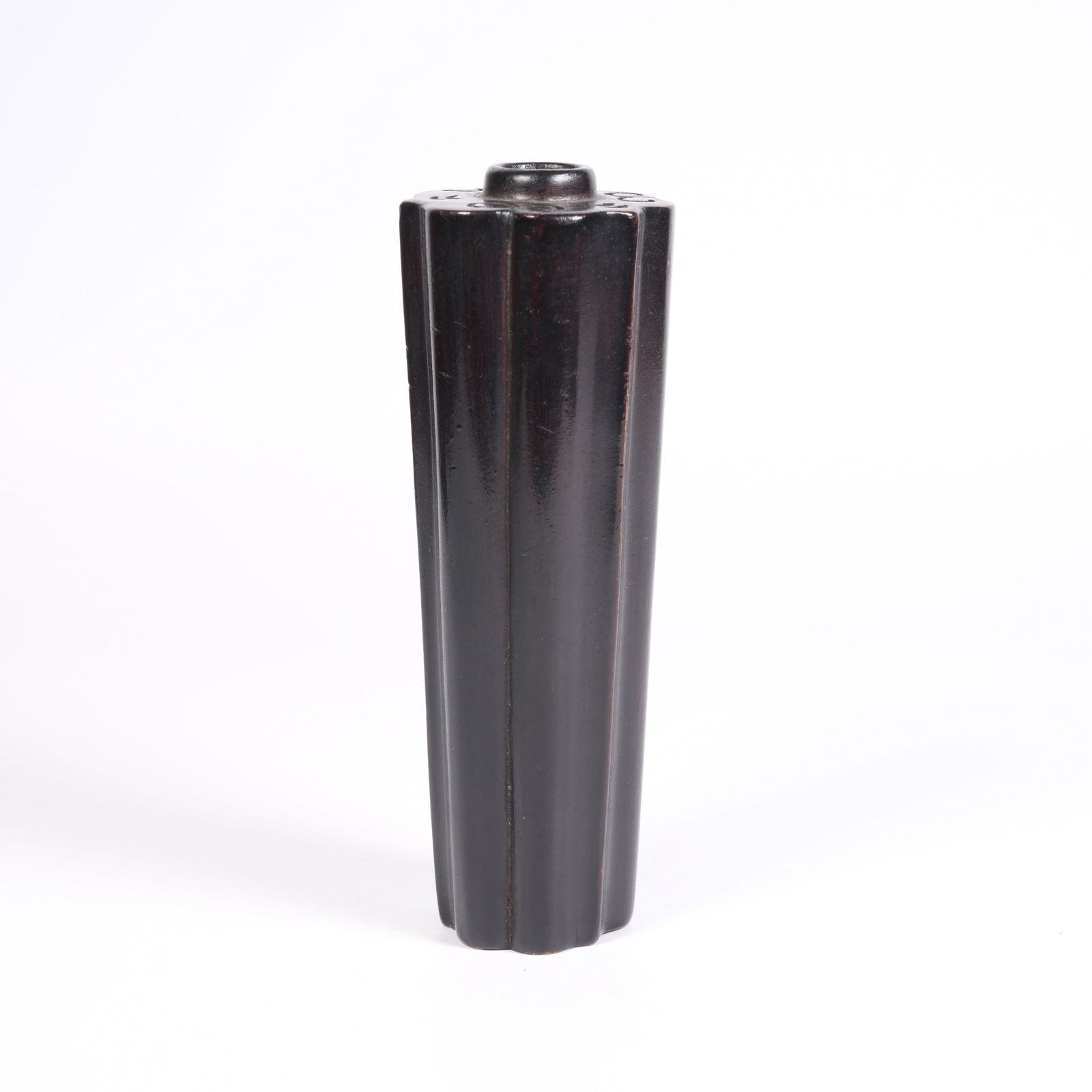 A ZITAN FLOWER VASE: Zitan Flower Vase
