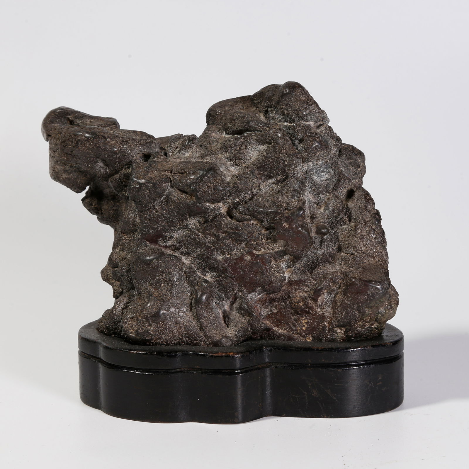 A STONE MINIATURE LANDSCAPE ORNAMENT: Stone miniature landscape ornament