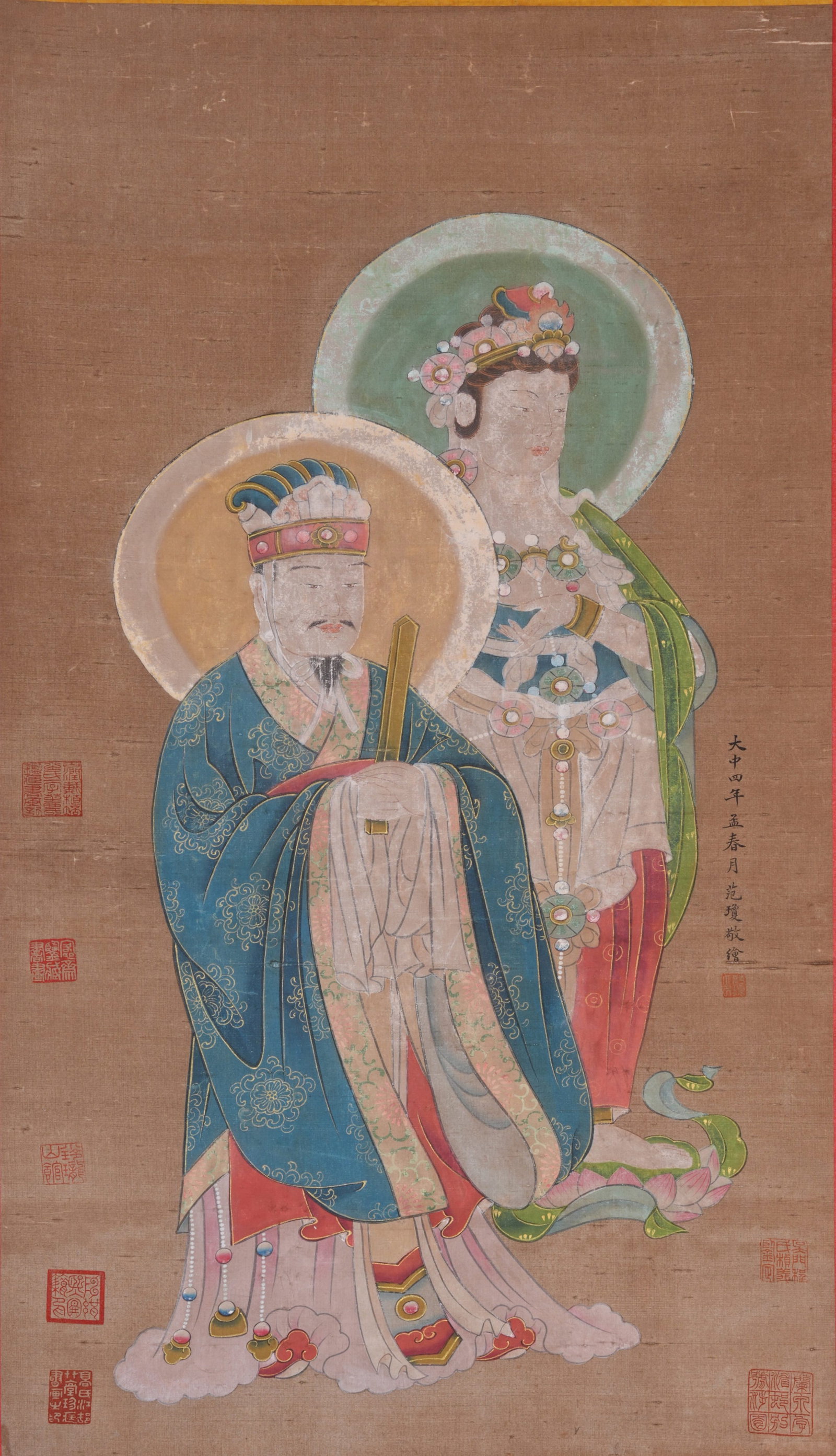 A WATERWAYS PAINTING ON SILK BY FAN QIONG.範瓊: Waterways Painting on Silk by Fan Qiong.範瓊