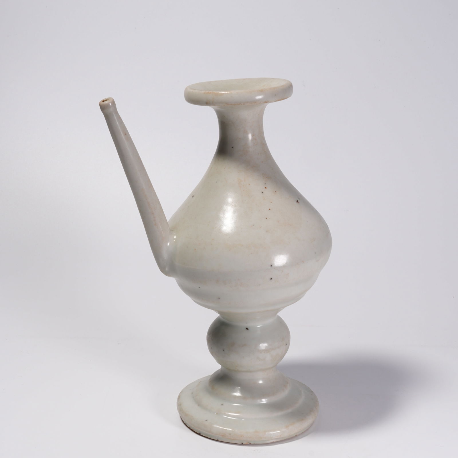 A WHITE-GLAZED SPRAY EWER (1 of 10)