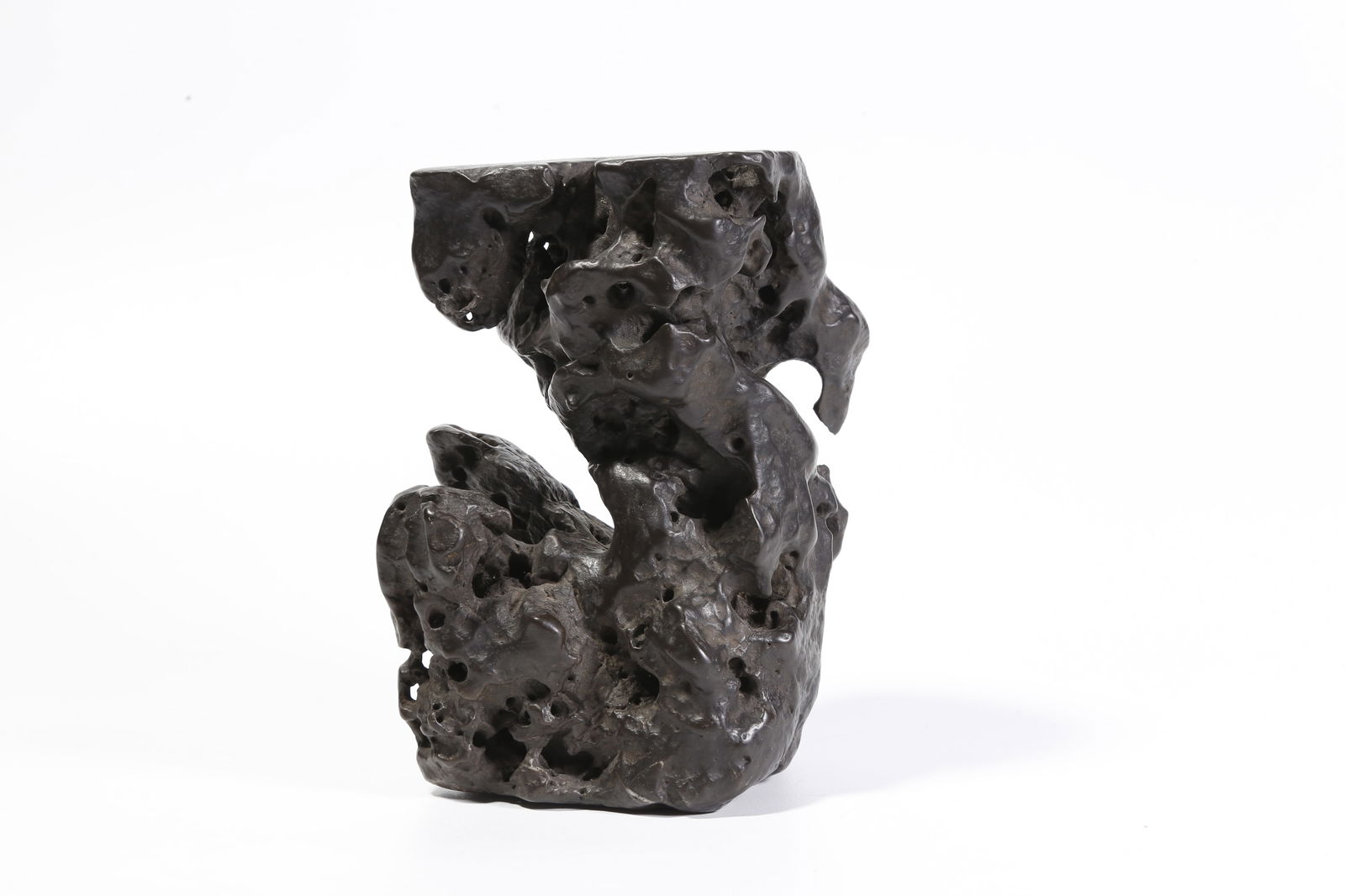 A BRONZE MINIATURE LANDSCAPE BASE: Bronze miniature landscape base