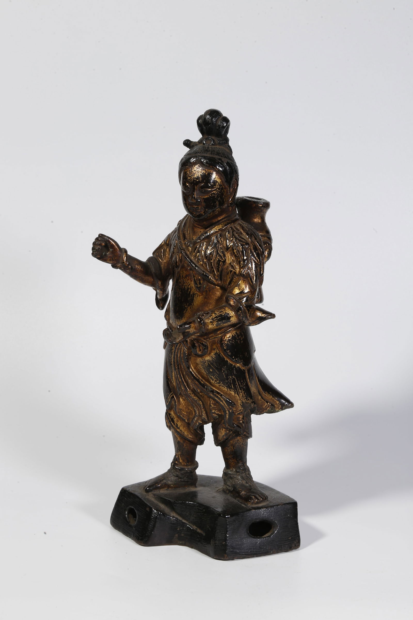 A BRONZE GILT FIGURE ORNAMENT (1 of 9)