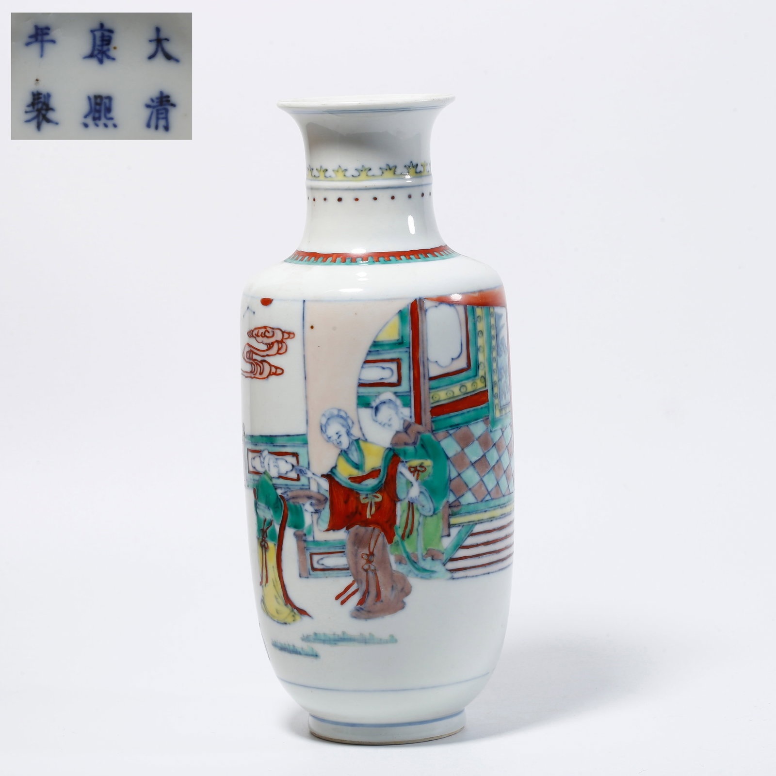 A FAMILLE ROSE VASE FOR APPRECIATION WITH FIGURE STORY DESIGN: Famille rose vase for appreciation with figure story design