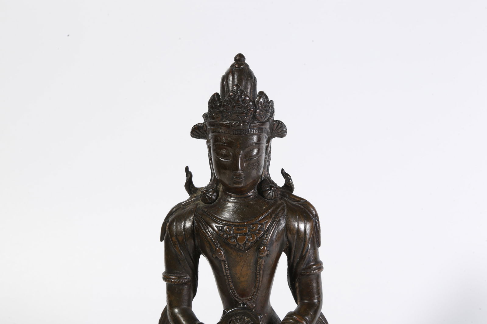 A BRONZE BUDDHA STATUE - 2