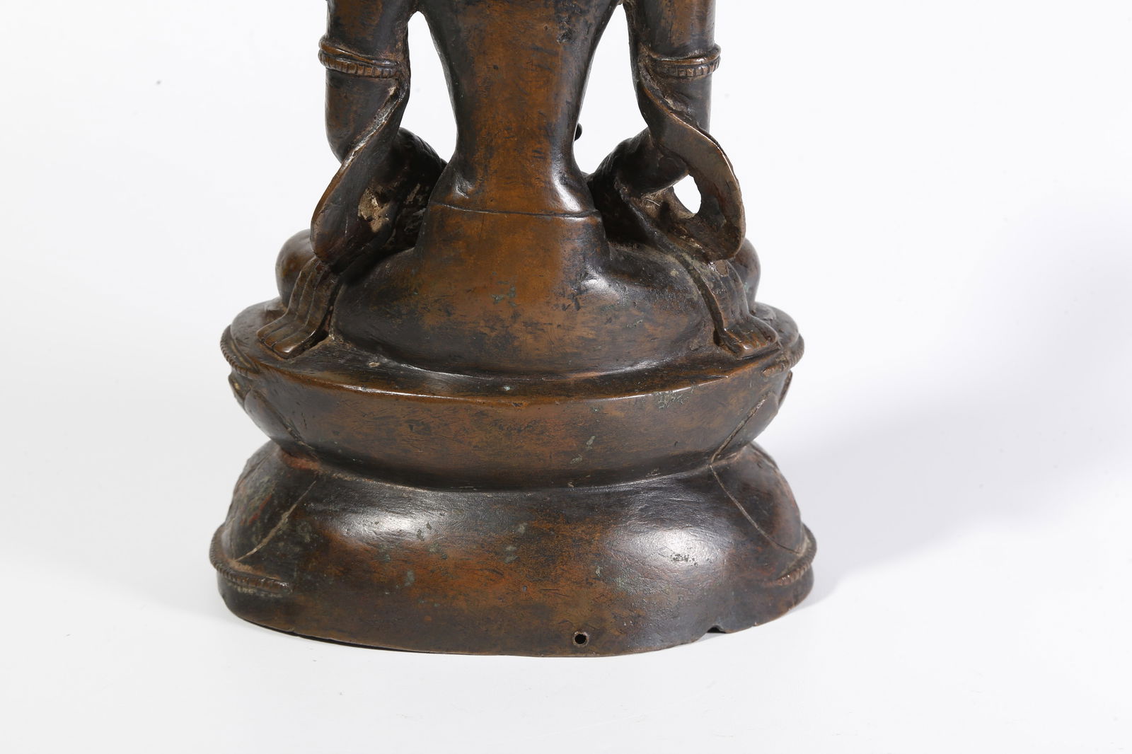 A BRONZE BUDDHA STATUE - 7