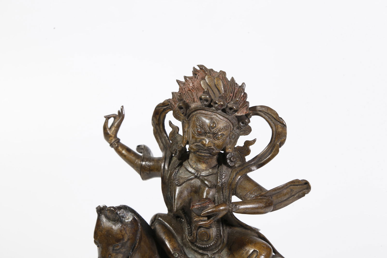 A BRONZE BUDDHA STATUE - 2