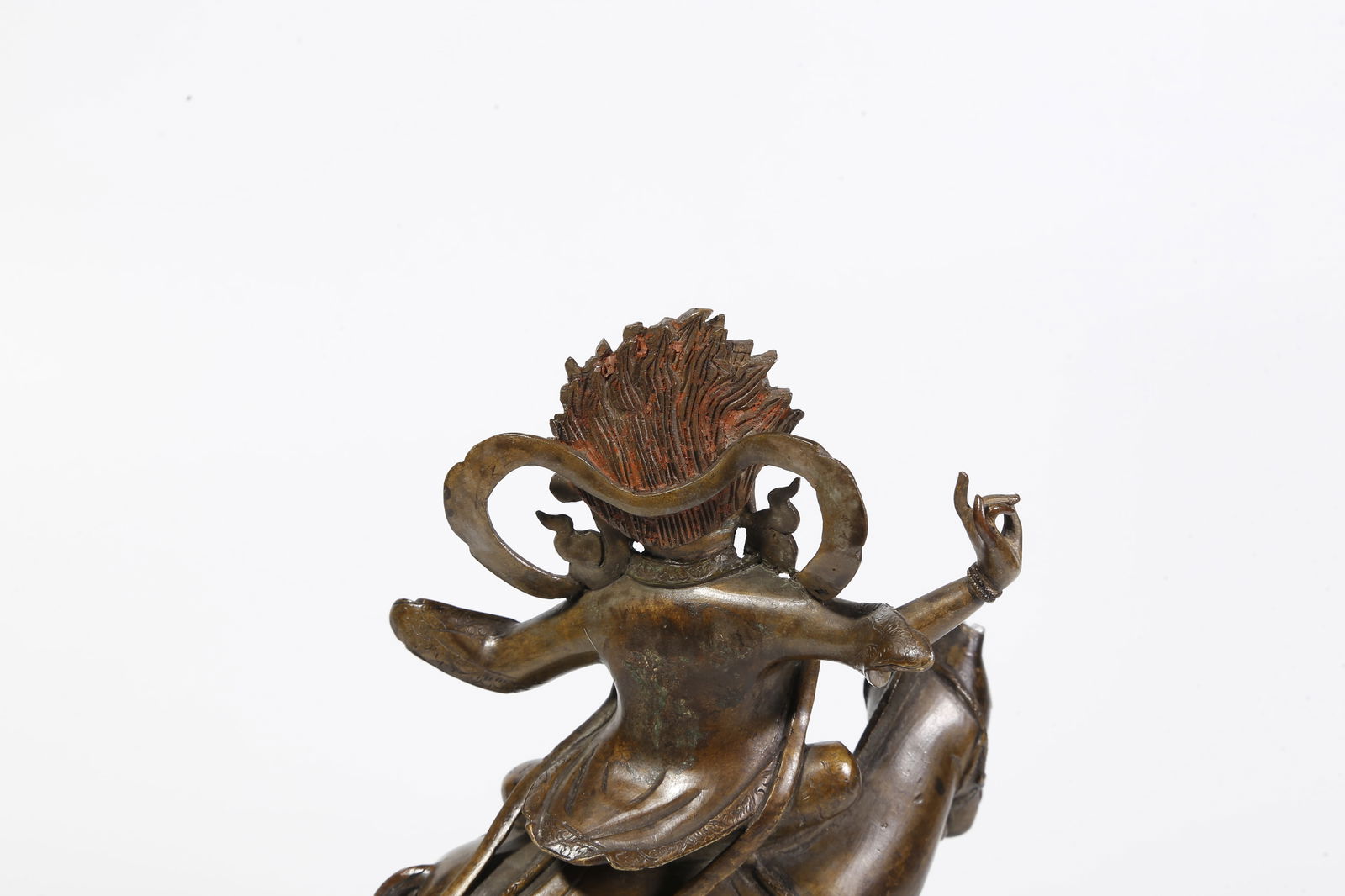 A BRONZE BUDDHA STATUE - 6