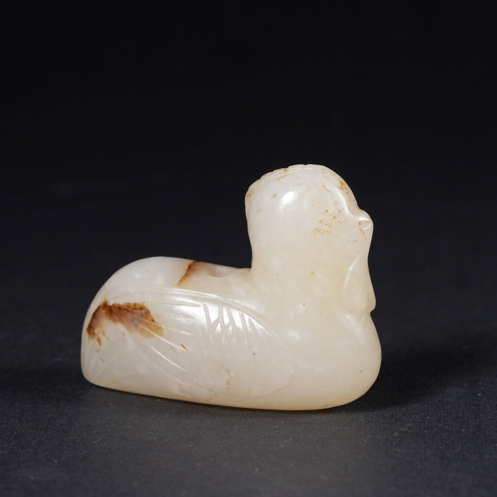 A HETIAN JADE BIRD PENDANT: Hetian jade bird pendant