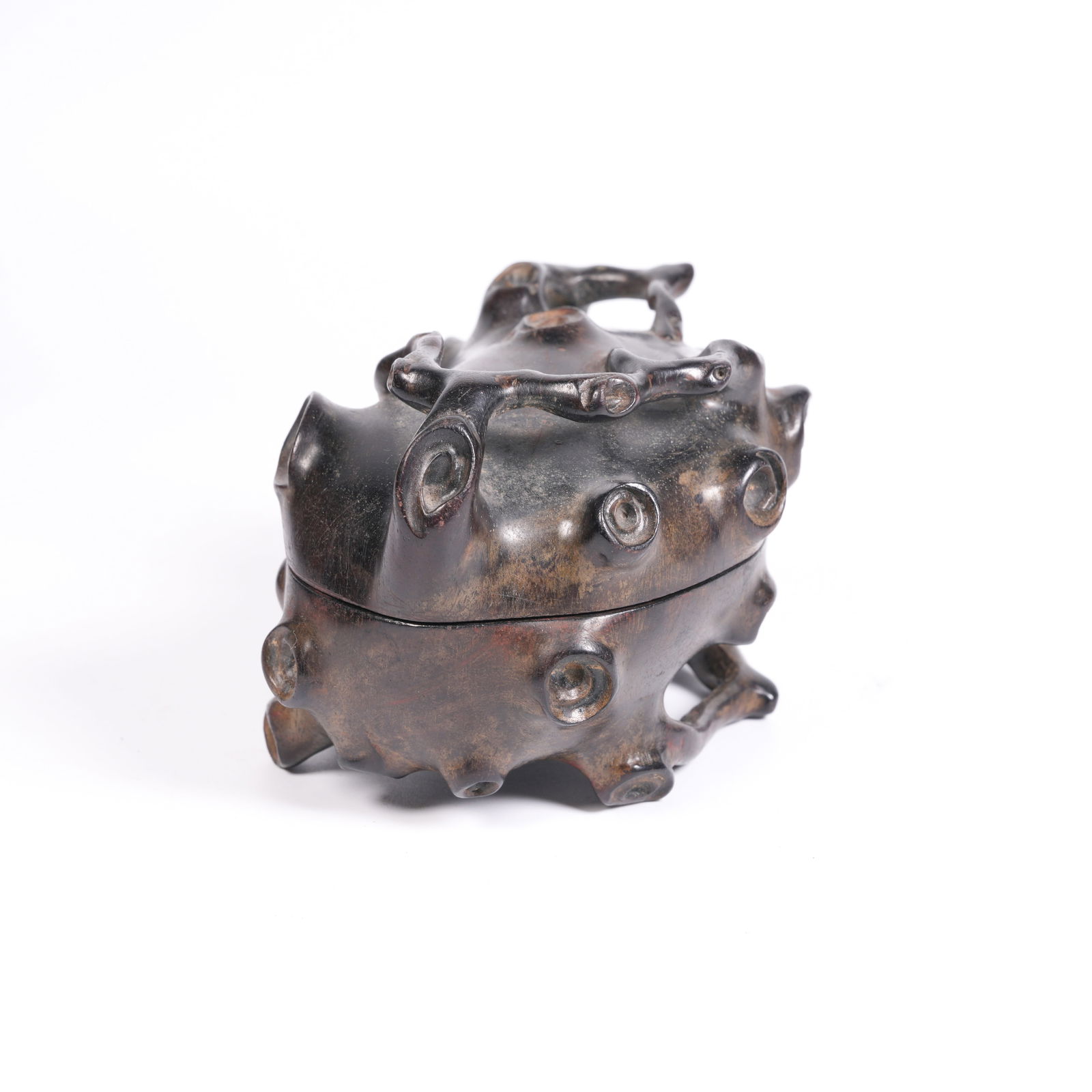 A ZITAN BRANCH-PATTERN INK PASTE BOX - 2